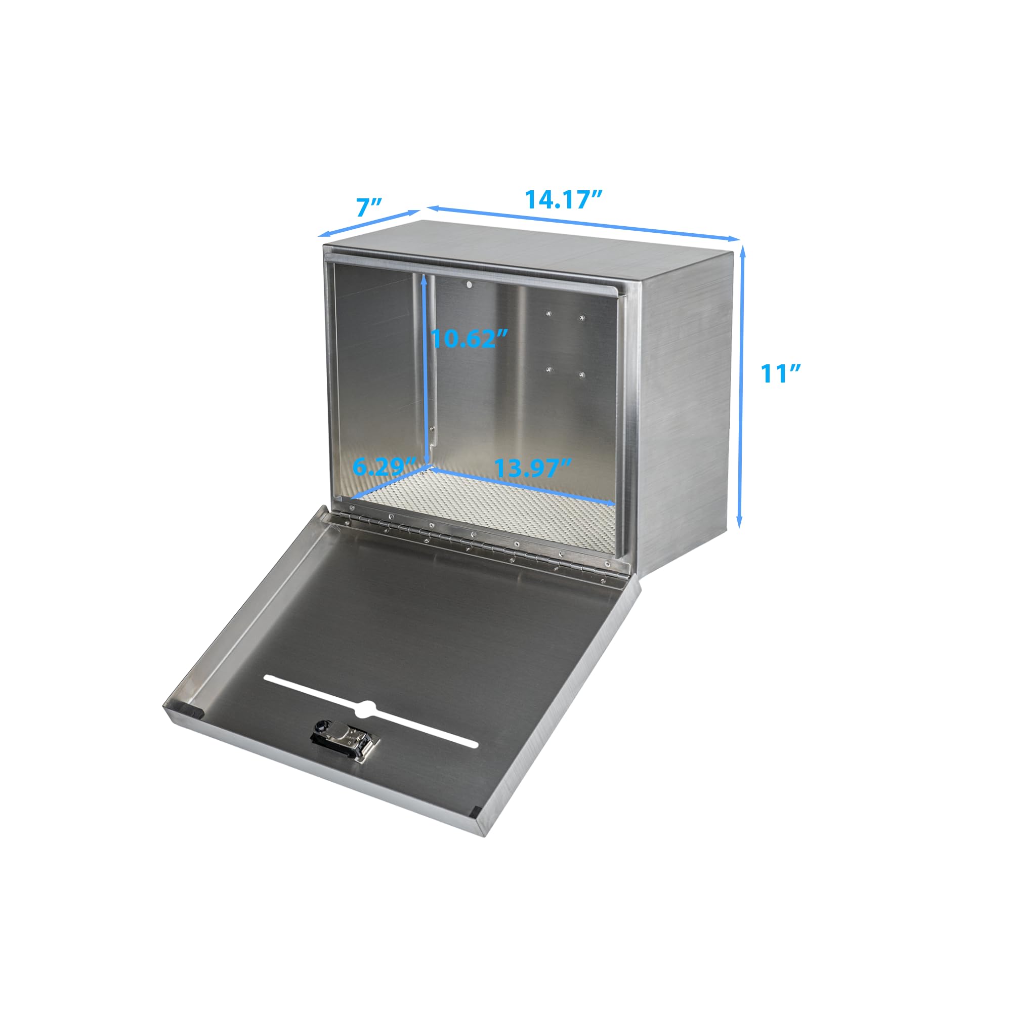 Pochar Over-the-Door Stainless Steel Drop Box - Secure Specimen Container, Payment & Key Drop Off, Night Deposit Box - Adjustable Height, Wall Mountable with Removable Hinge (Silver) - Ideal for Offices, Hospitals, Schools & Secure Package Delivery