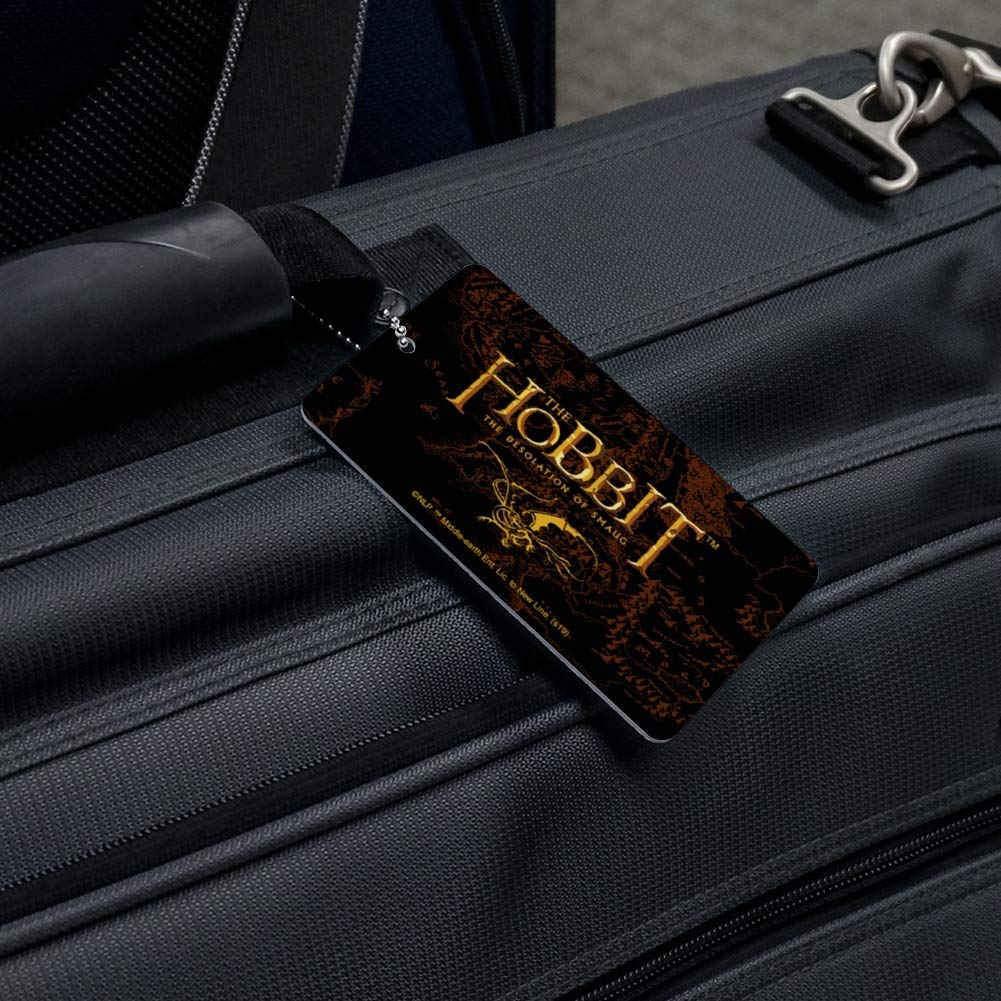 The Hobbit The Desolation of Smaug Logo Luggage Tag - Durable Suitcase ID Card for Carry-On Bags - Perfect for Travel, Conventions & Tolkien Fan Gifts