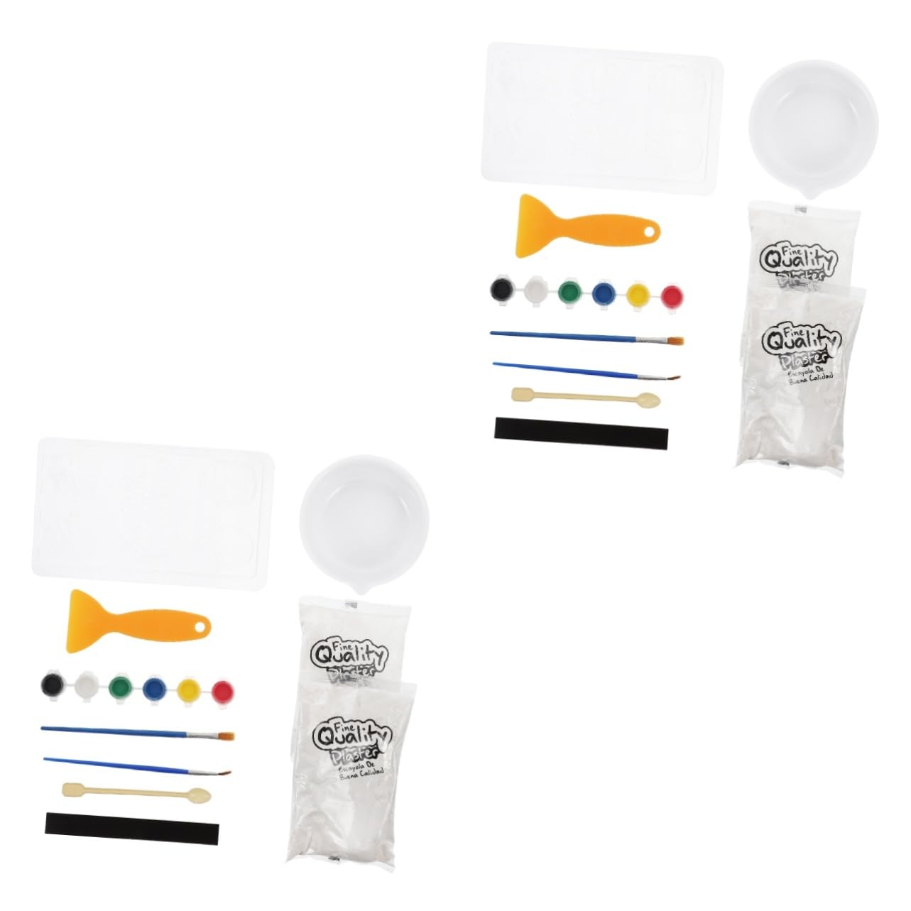 Alasum 2 Sets DIY Plaster Painting Kit - Plaster Statue Molding, Art Supplies & Toddler Car Toy for Kids - Perfect for Christmas Decorations, Birthday Gifts & Creative Playtime Activities