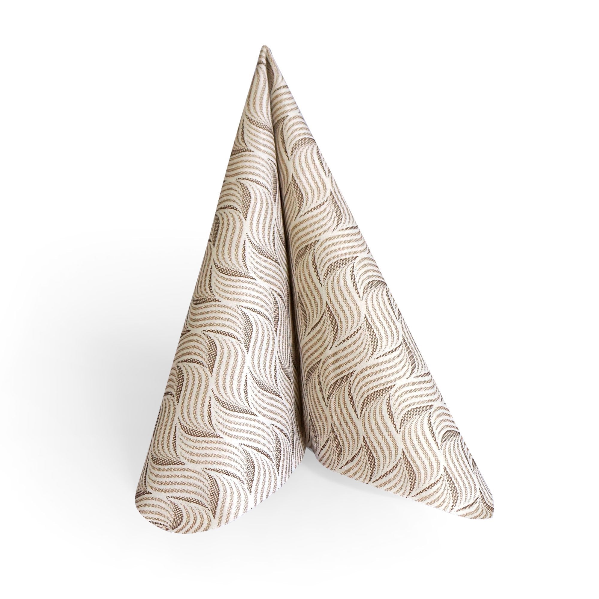 Premium Brown Linen-Like Disposable Paper Napkins - 50 Count Pack - Elegant Dinner Party, Wedding, and Restaurant Tableware