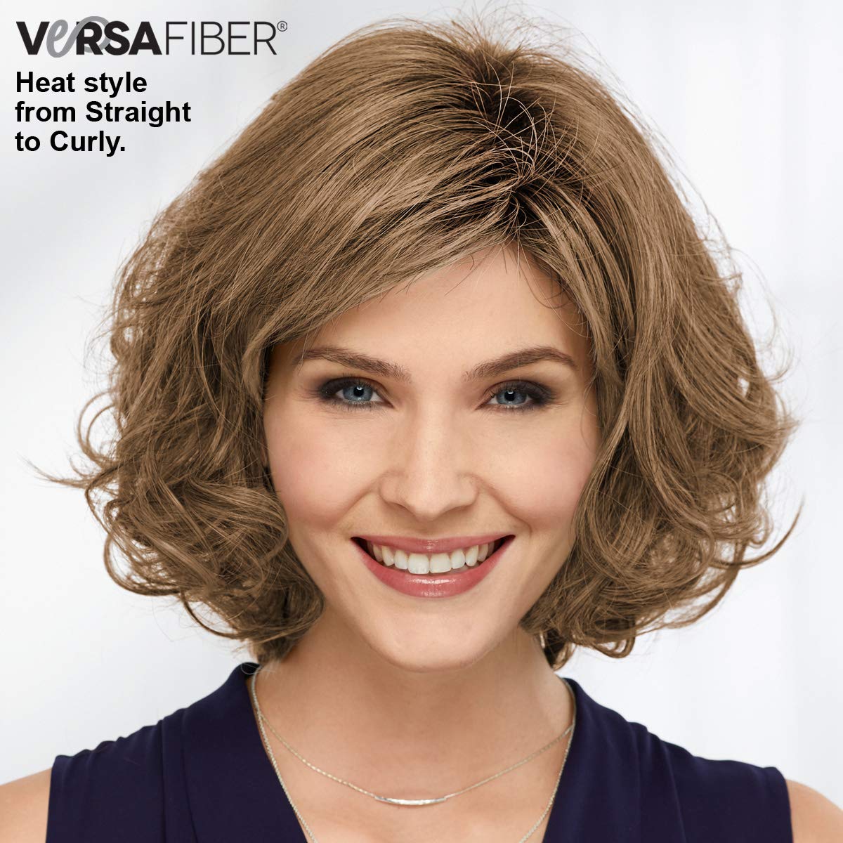 Paula Young Shannon Versafiber Wig - Heat-Resistant Mid-Length Straight Bob Wig with Multi-Tonal Blonde, Grey, Brown & Red Shades | Perfect for Daily Wear, Cosplay & Special Occasions