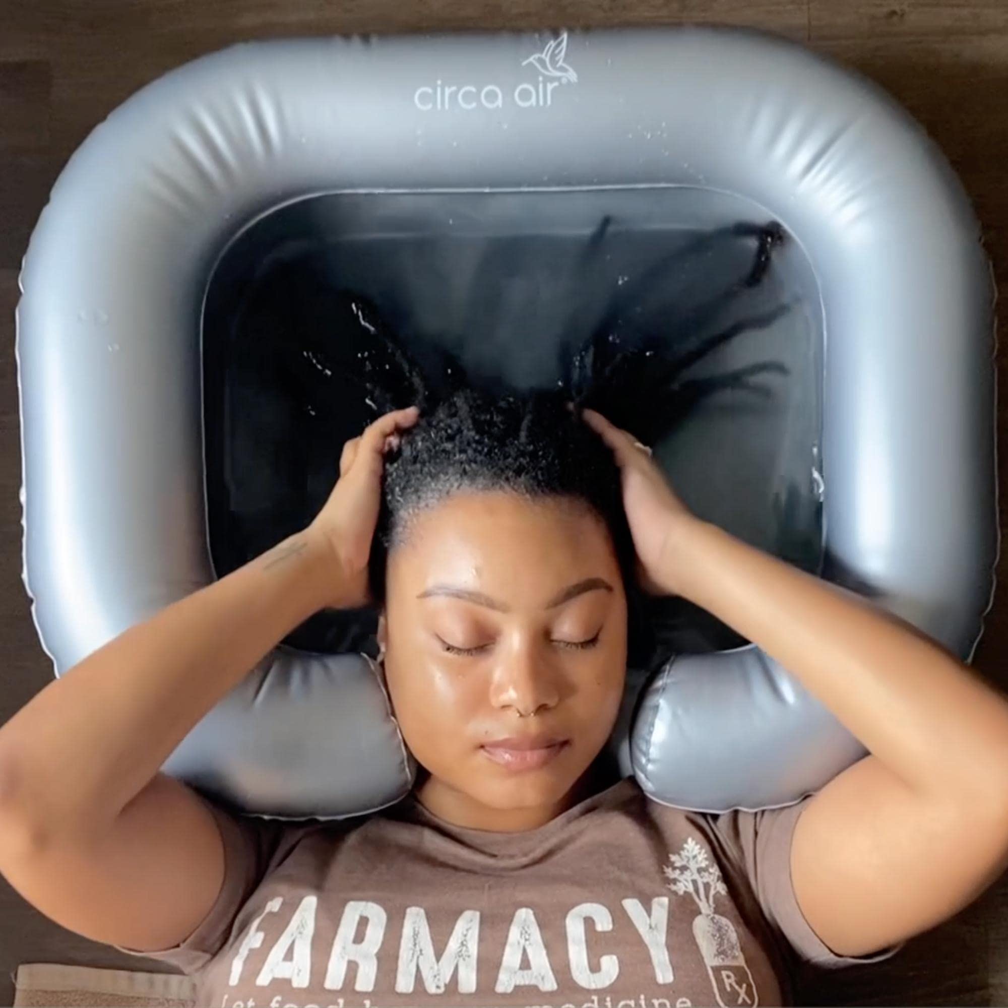 Inflatable Sink for Locs Detox & Dreadlocks - Portable Hair Washing Basin with Pillow, Shampoo Tub for Locs & Braids | Perfect for Home Salon, Travel & Deep Cleansing
