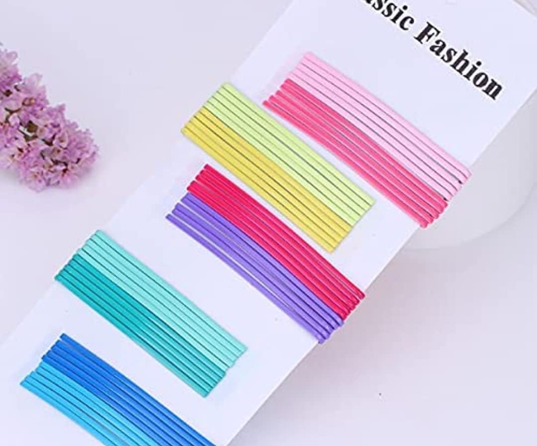 Stylish Metal Bobby Pins for Women - 50 Pack Multi Color Hair Clips | Secure Hair Accessories for Everyday Use, Weddings & Special Occasions