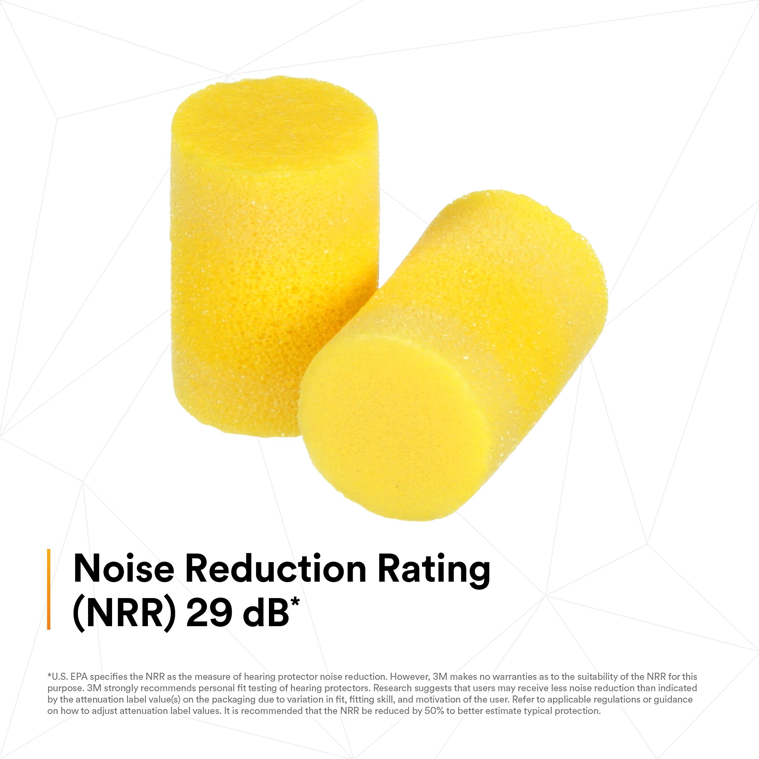 3M E-A-R Classic One Touch Refill 391-1001 Disposable Earplugs - 500 Pairs, Uncorded, 29dB NRR, Foam Ear Protection for Noise Reduction, Regular Size, Roll Down, ANSI/ASA S12.71-2018 Certified - Ideal for Construction, Concerts, Shooting Ranges & Sleeping