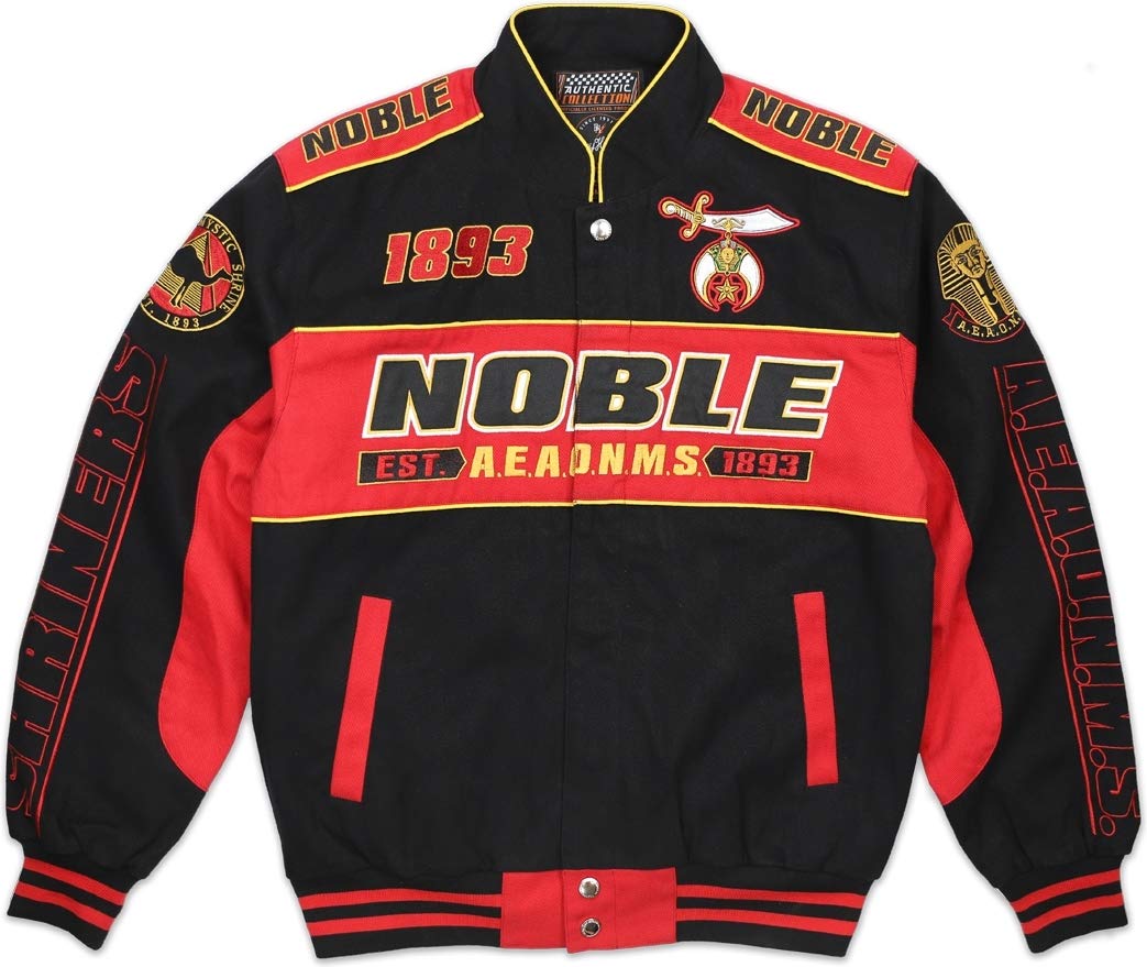 Big Boy Shriner Divine S7 Men's Twill Racing Jacket - Vintage Style Motorcycle Jacket for Bikers & Racing Enthusiasts - Perfect for Cruising, Motorcycle Rides & Casual Wear