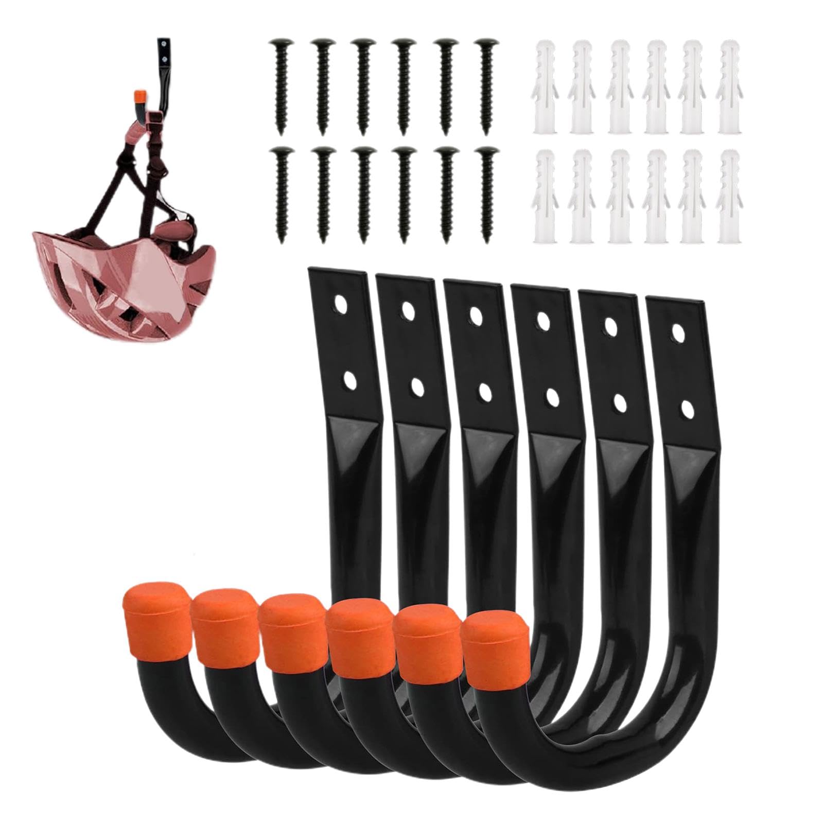 Heavy Duty Garage Hooks Set - Wall Mounted Utility Hooks for Ladder, Hose, Bikes & Tools | Durable Shed & Garage Organization Solution | Perfect for Home Storage, Workshop & Outdoor Equipment Hanging