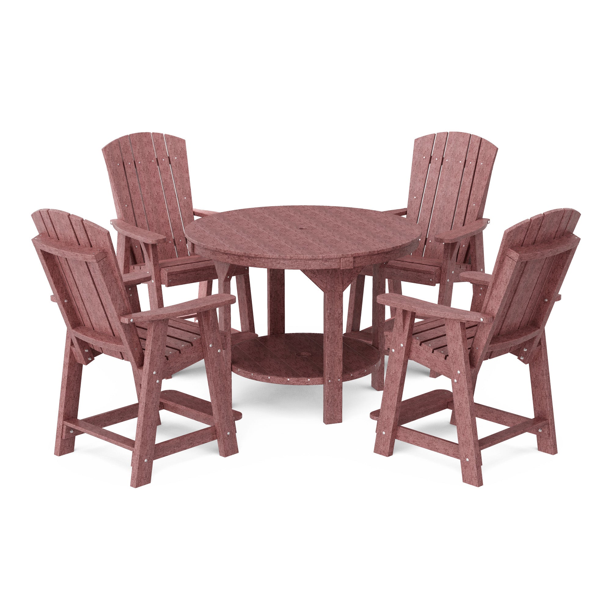 Heritage 5-Piece 48-Inch Pub Counter Height Dining Set - Perfect for Kitchen Islands, Breakfast Bars & Small Space Entertaining
