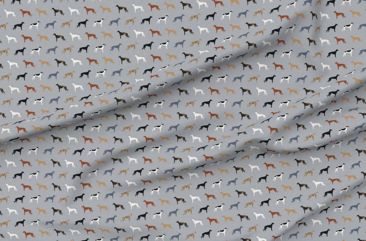 Greyhound Dog Pattern Upholstery Velvet Fabric by The Yard - Printed Pet Home Decor for Sofa, Curtains & Apparel | Spoonflower Greyhounds Design