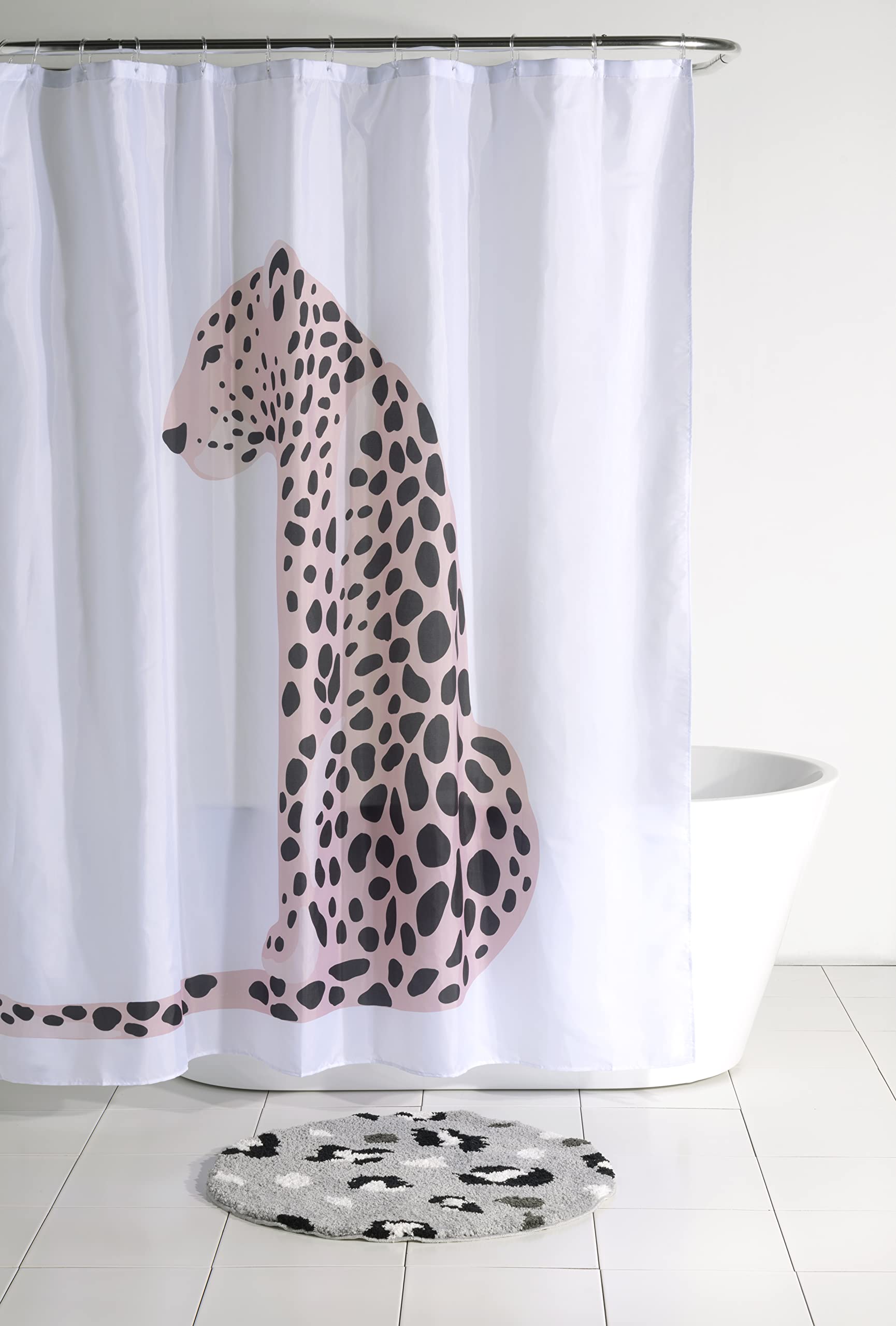 Premium Leopard Print Bath Mat - Soft, Absorbent & Non-Slip Bathroom Rug - Perfect for Bathroom, Shower & Vanity Areas - Adds Stylish Comfort to Your Home Decor
