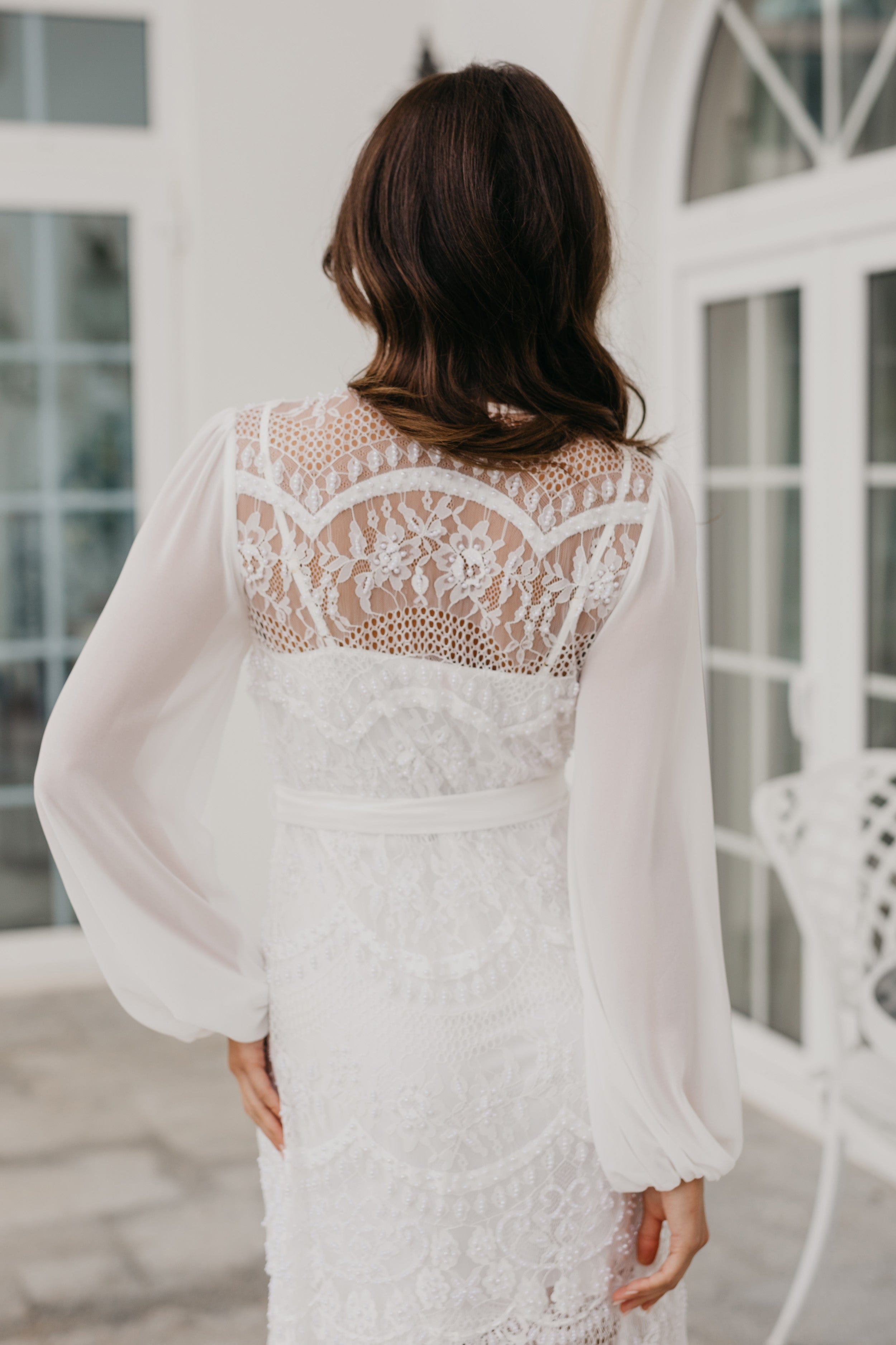 Elegant Hand-Beaded Pearl Maxi Bridal Robe with Slip - Perfect for Wedding, Bridal Shower & Honeymoon Getaway
