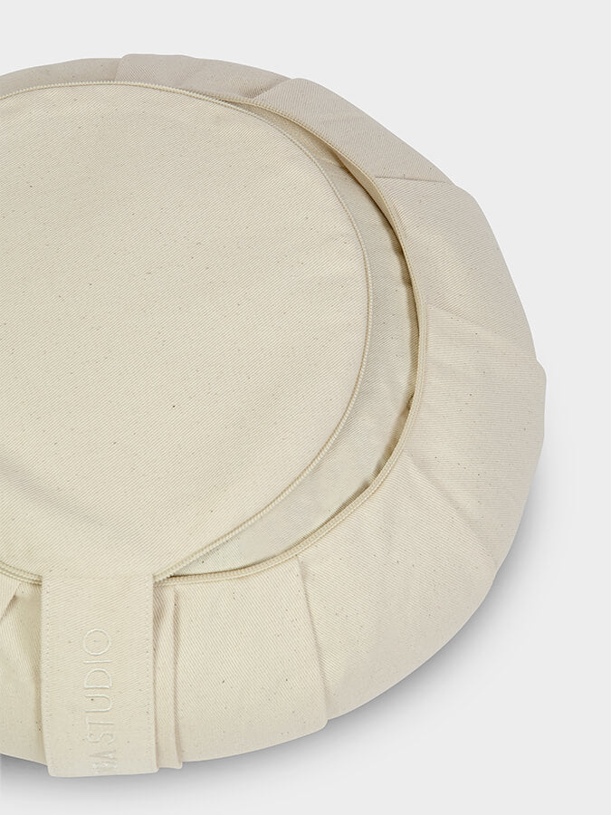 Organic Cotton Round Lotus Zafu Buckwheat Meditation Cushion - GOTS Certified for Yoga, Zen Meditation & Home Decor - Eco-Friendly & Comfortable Support for Mindful Practices