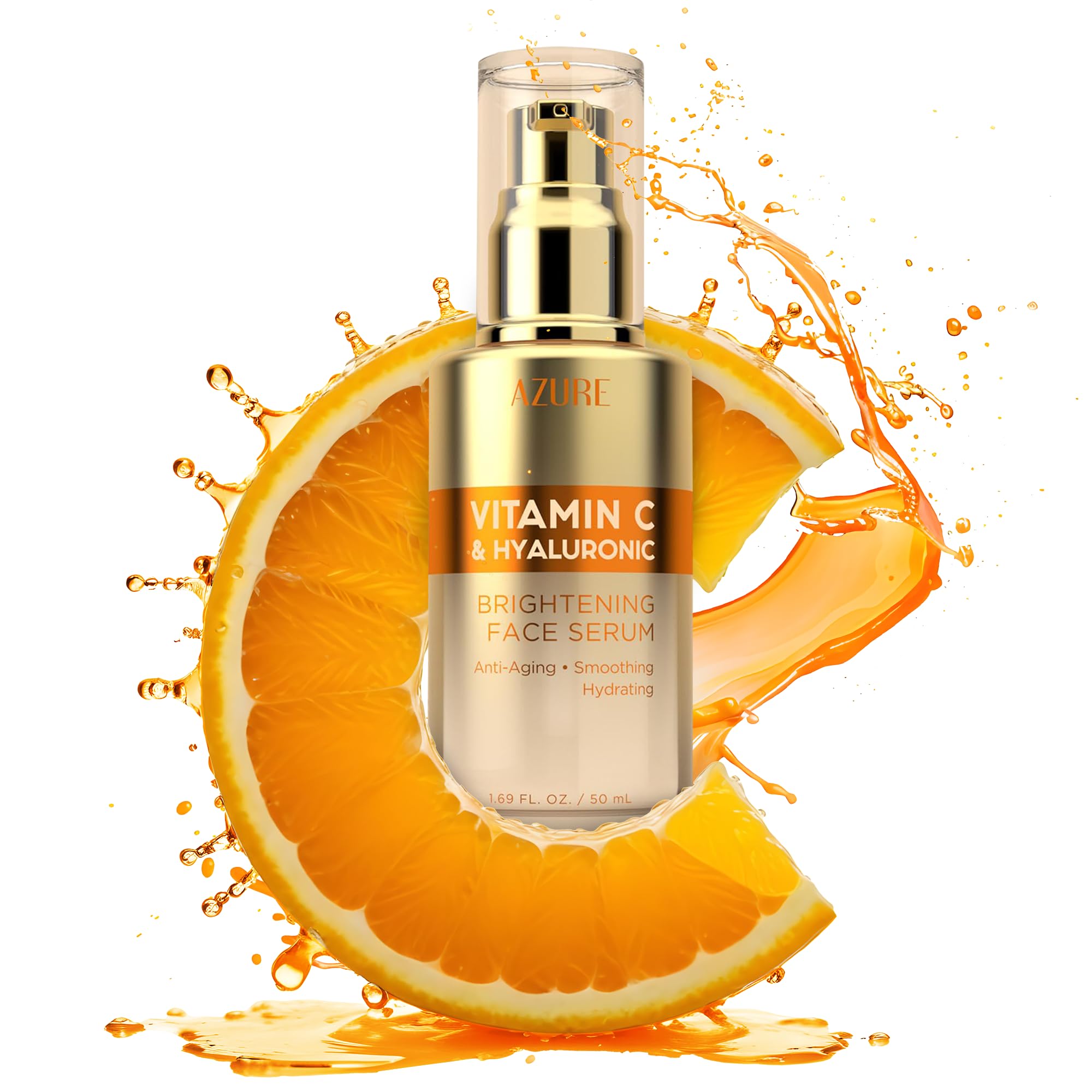 Dermatologist-Tested Vitamin C Face Serum with Hyaluronic Acid & Retinol | K-Beauty Anti-Aging Serum for Dark Spots & Wrinkle Care | Korean Skincare | 1.69 fl oz | Perfect for Daily Brightening & Night Repair Routine