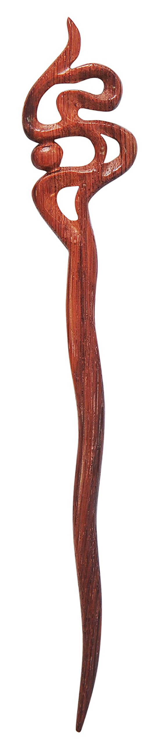 Handmade Wooden Hair Stick & Hair Fork - Rosy Brown Hair Pin, 7.25