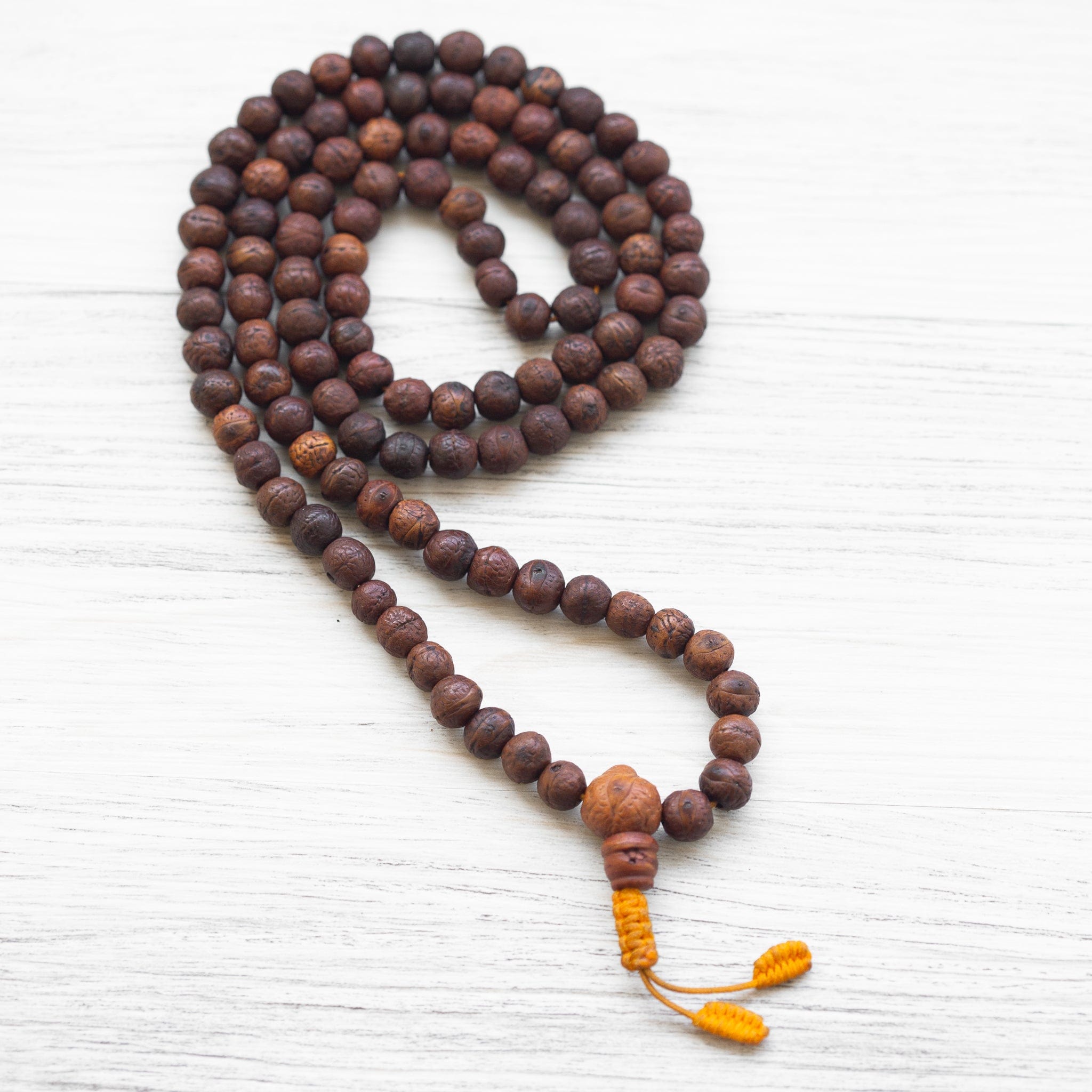 Authentic Antique Bodhi Enlightenment Mala - 108 Beads Buddhist Prayer Necklace for Meditation, Yoga & Spiritual Practice