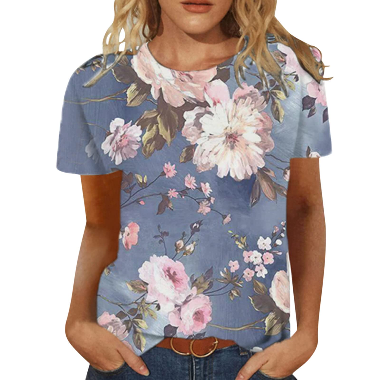 Women's Loose Casual Short Sleeve T-Shirt - Comfortable Cute Blouse Top for Everyday Wear | Perfect for Work, Weekend & Summer Outfits