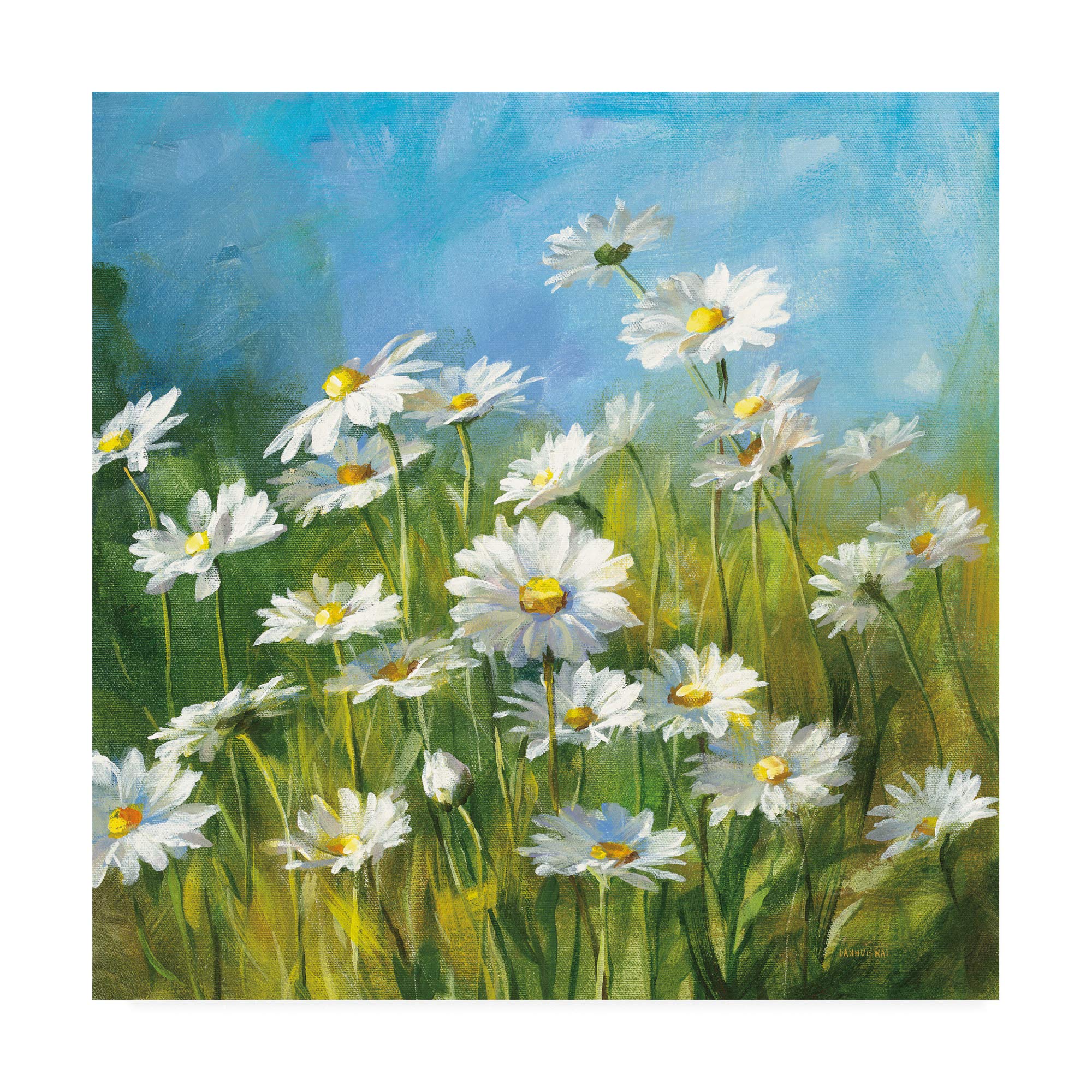 Danhui Nai Summer Field II Fine Art Print - 18x18 Inch Wall Decor for Living Room, Bedroom & Office - Modern Landscape Painting for Home & Office Decor