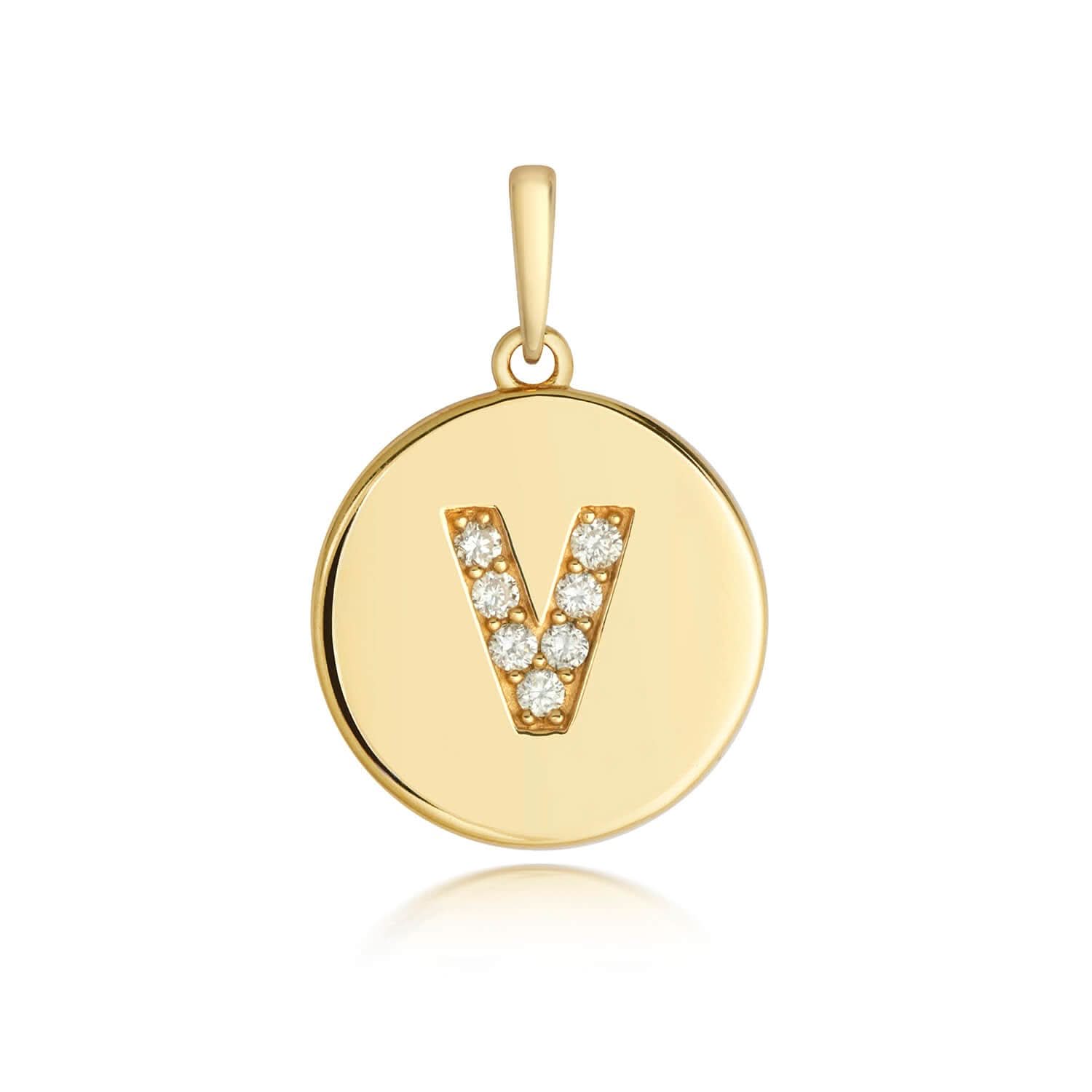 Personalized Diamond Initial Necklace - 14K Solid Gold A-Z Letter Pendant for Women - Perfect for Birthdays, Anniversaries & Gifts