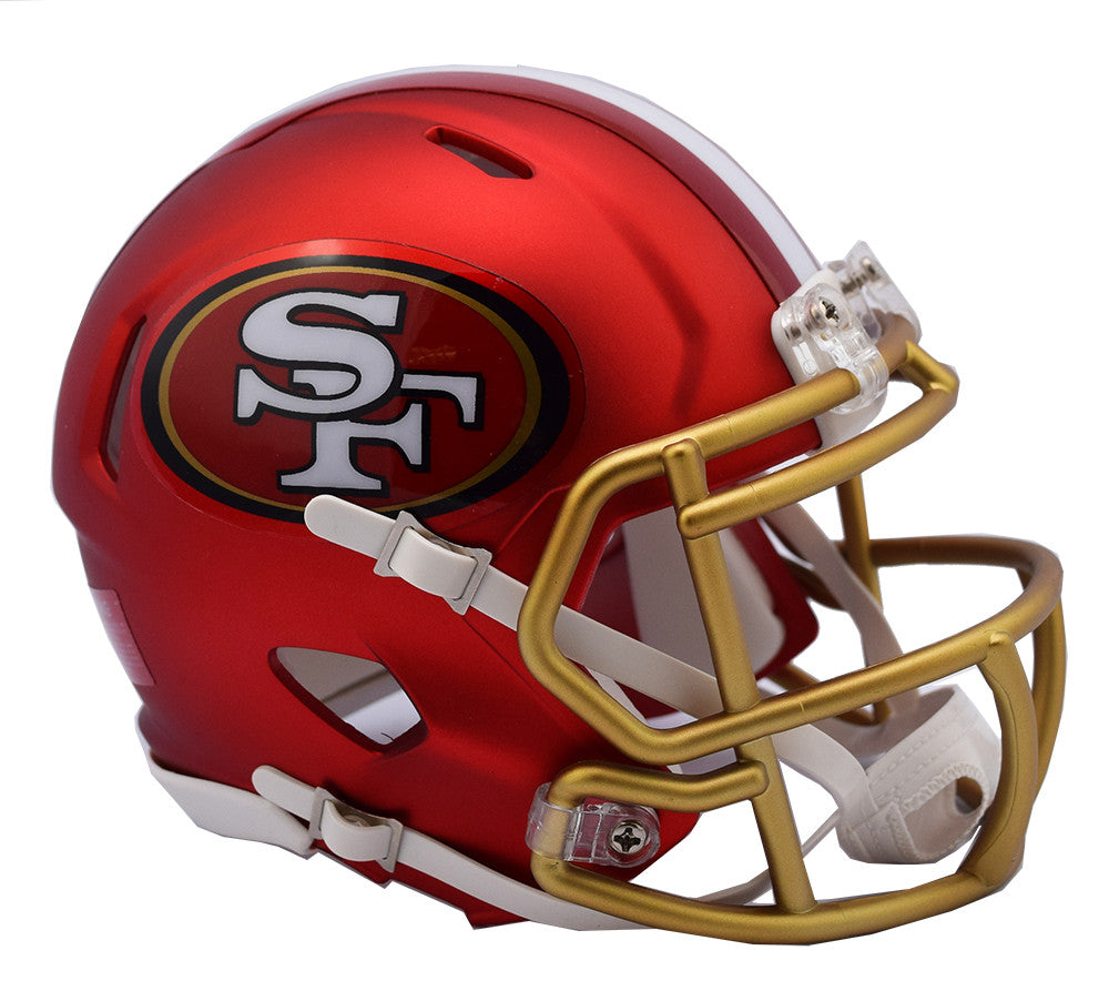 San Francisco 49ers Blaze Speed Mini Helmet - Officially Licensed NFL Collectible for Fans, Display & Gameday Decor - Perfect for Sports Memorabilia, Man Cave, and Football Gift Ideas