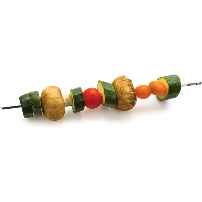 12 Inch Flat Skewers for Grilling - Stainless Steel BBQ Skewers for Shish Kabob, Meat, Vegetables - Perfect for Backyard BBQ, Camping & Outdoor Cooking