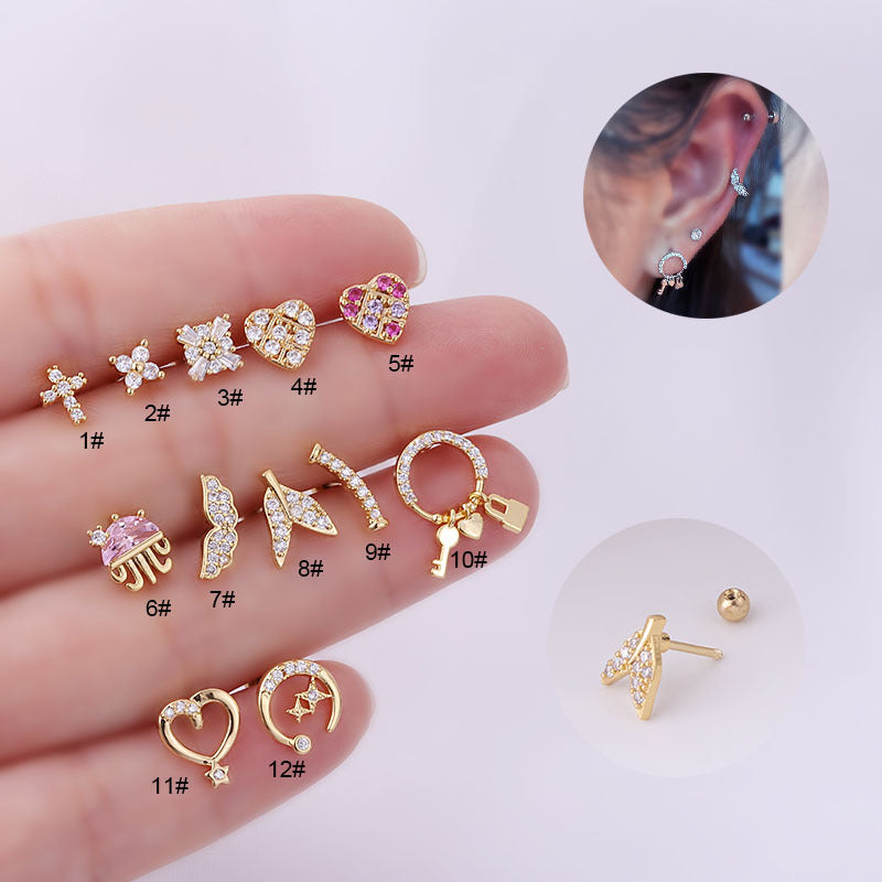 20G Cartilage Tiny Stud Octopus Earrings - Hypoallergenic Stainless Steel Body Jewelry for Women | Perfect for Daily Wear, Parties & Gifts