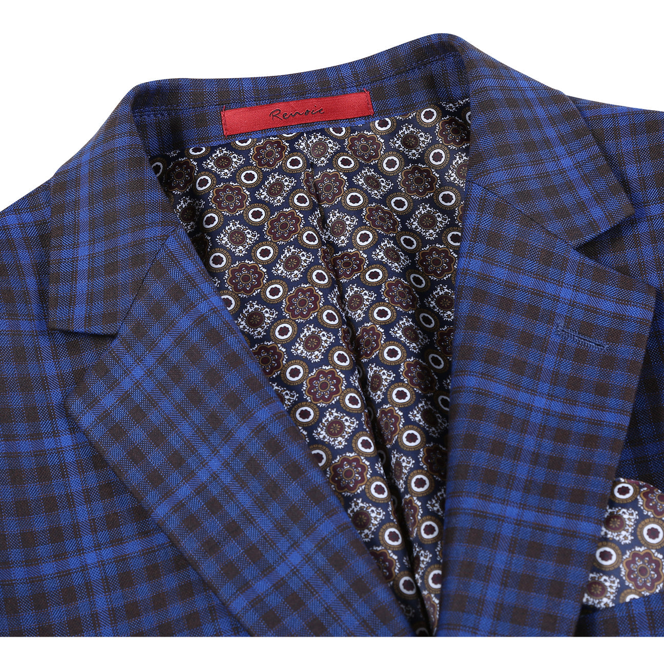 Renoir Alessandro Vitello Slim Fit Blazer for Men - Navy Blue (Size 49) | Premium Italian Wool Jacket for Business, Weddings & Formal Occasions