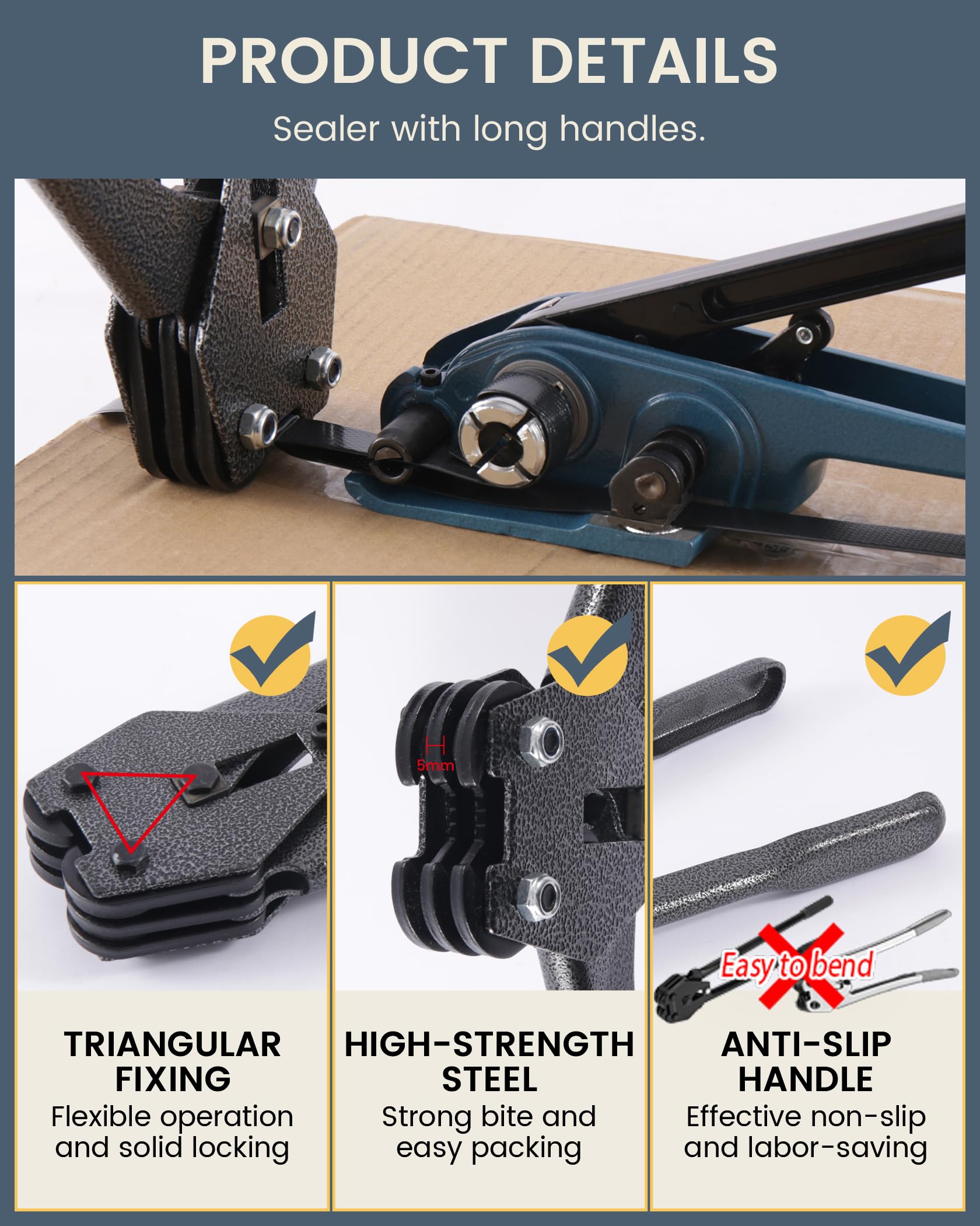 FoundGo Heavy Duty PET Strapping Kit - 5/8