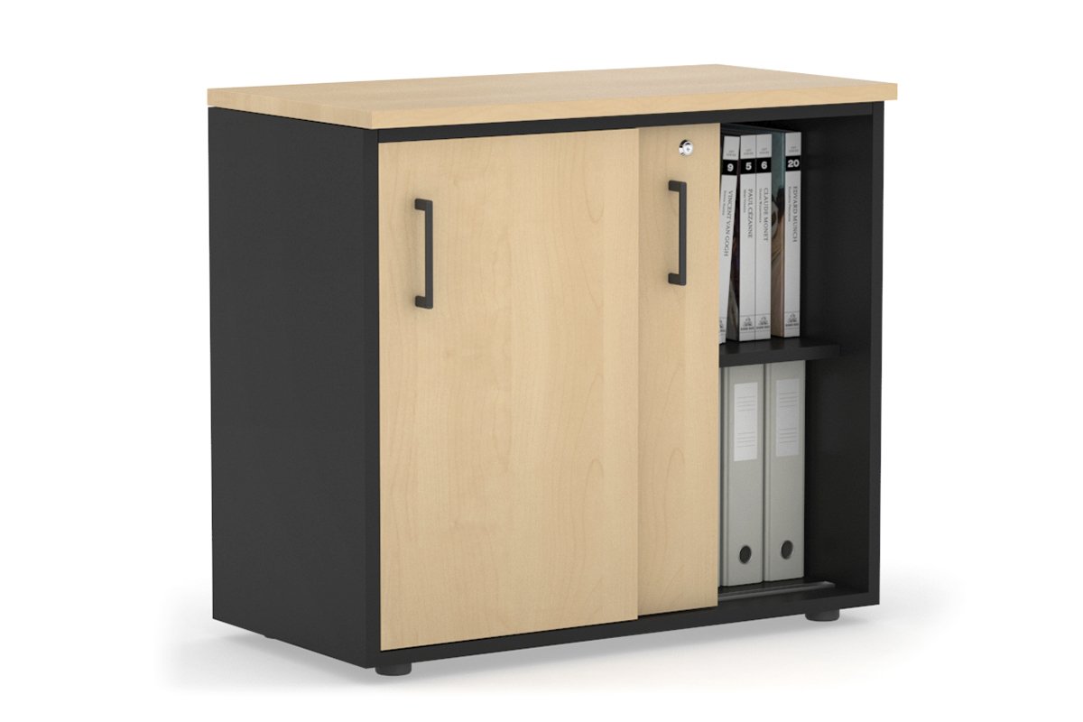 Modern 800W x 750H x 450D Sliding Door Credenza Cabinet - Stylish Storage Solution for Living Room, Bedroom or Office Organization