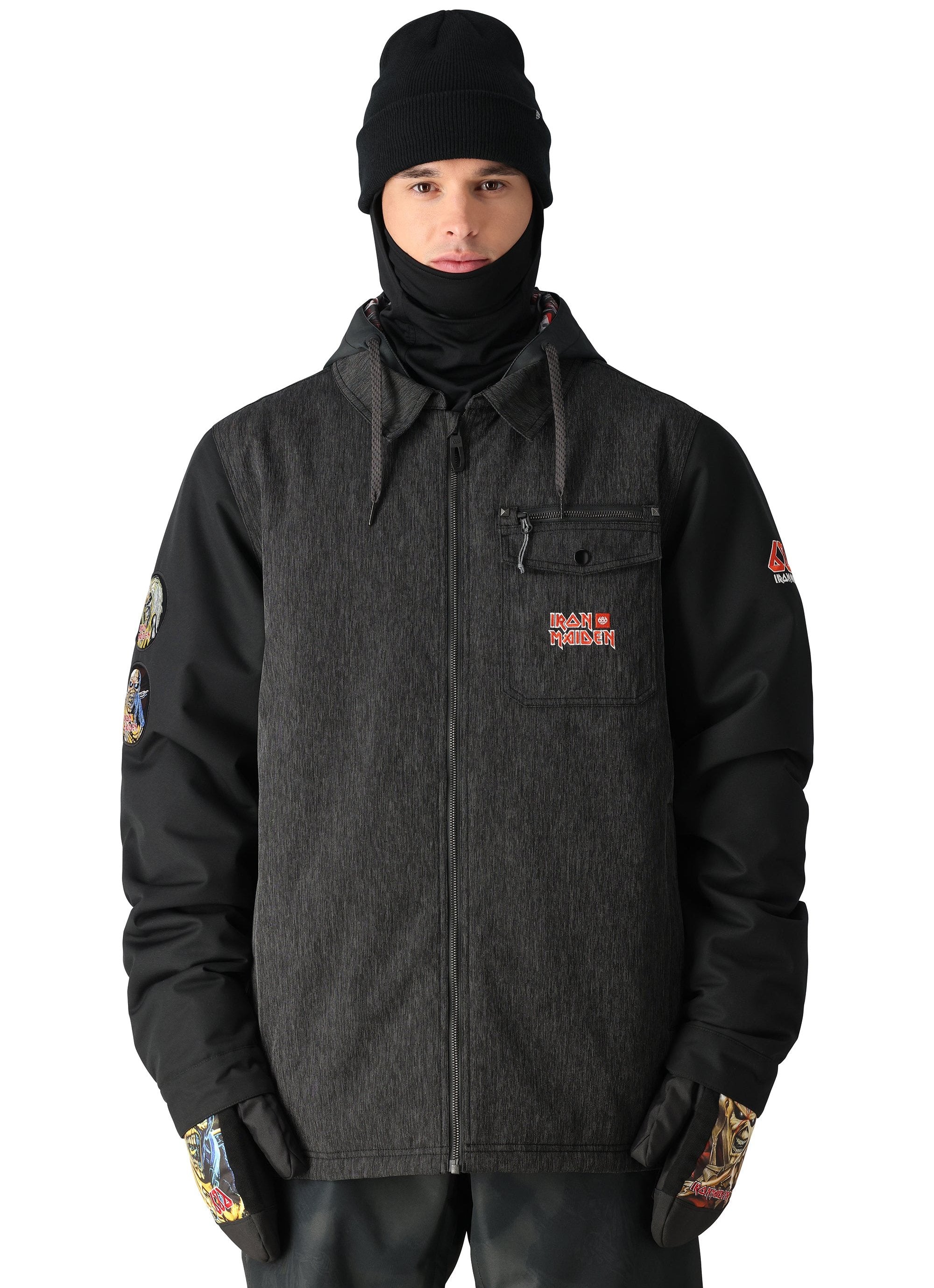 686 Iron Maiden Insulated Battle Jacket 2025 - Heavyweight Motorcycle Jacket for Men, Windproof & Waterproof Winter Coat - Perfect for Biking, Concerts and Outdoor Adventures