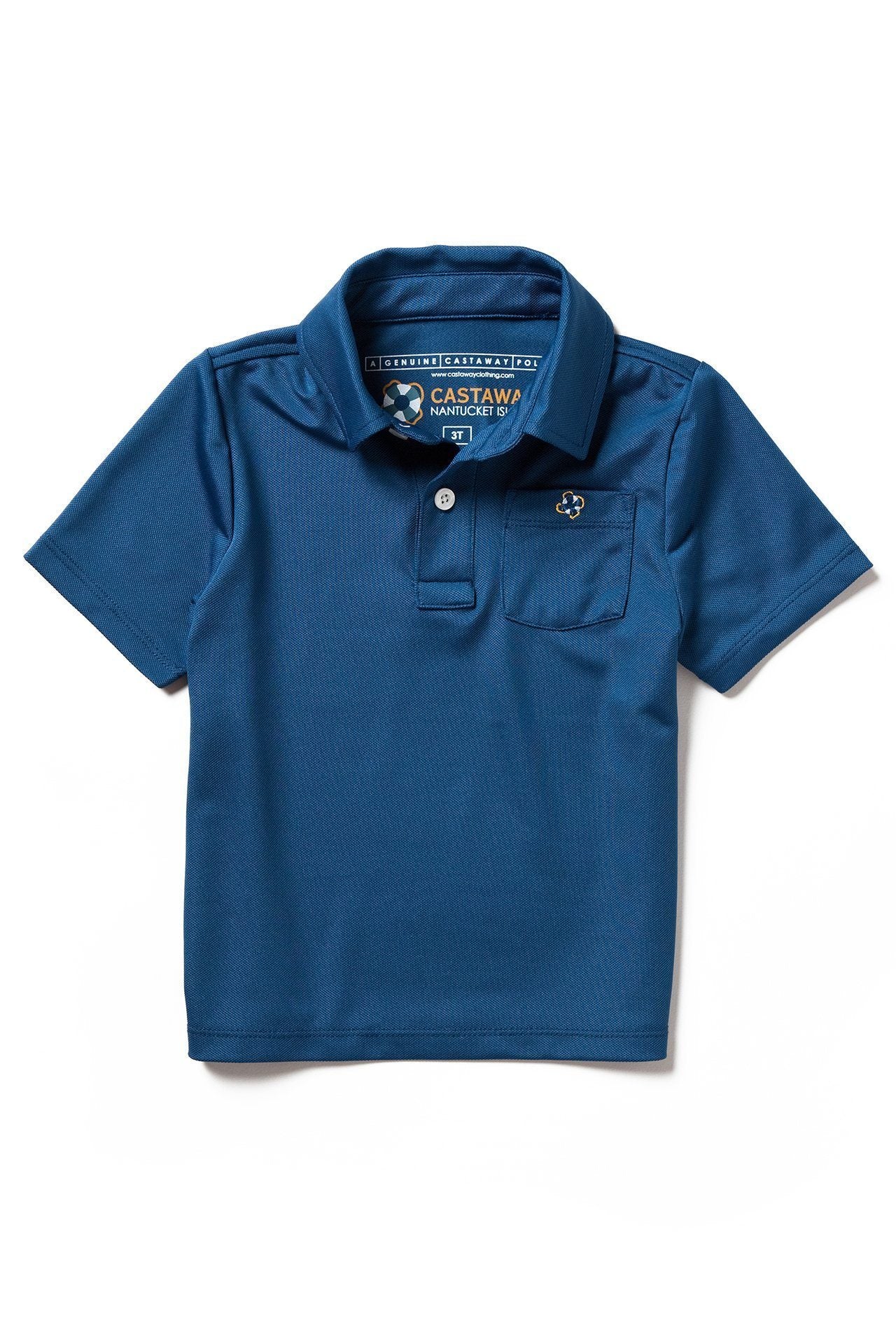 Boys Performance Polo Shirt - Moisture Wicking & Breathable Navy Blue Shirt for Active Kids - Perfect for Sports, School & Outdoor Activities