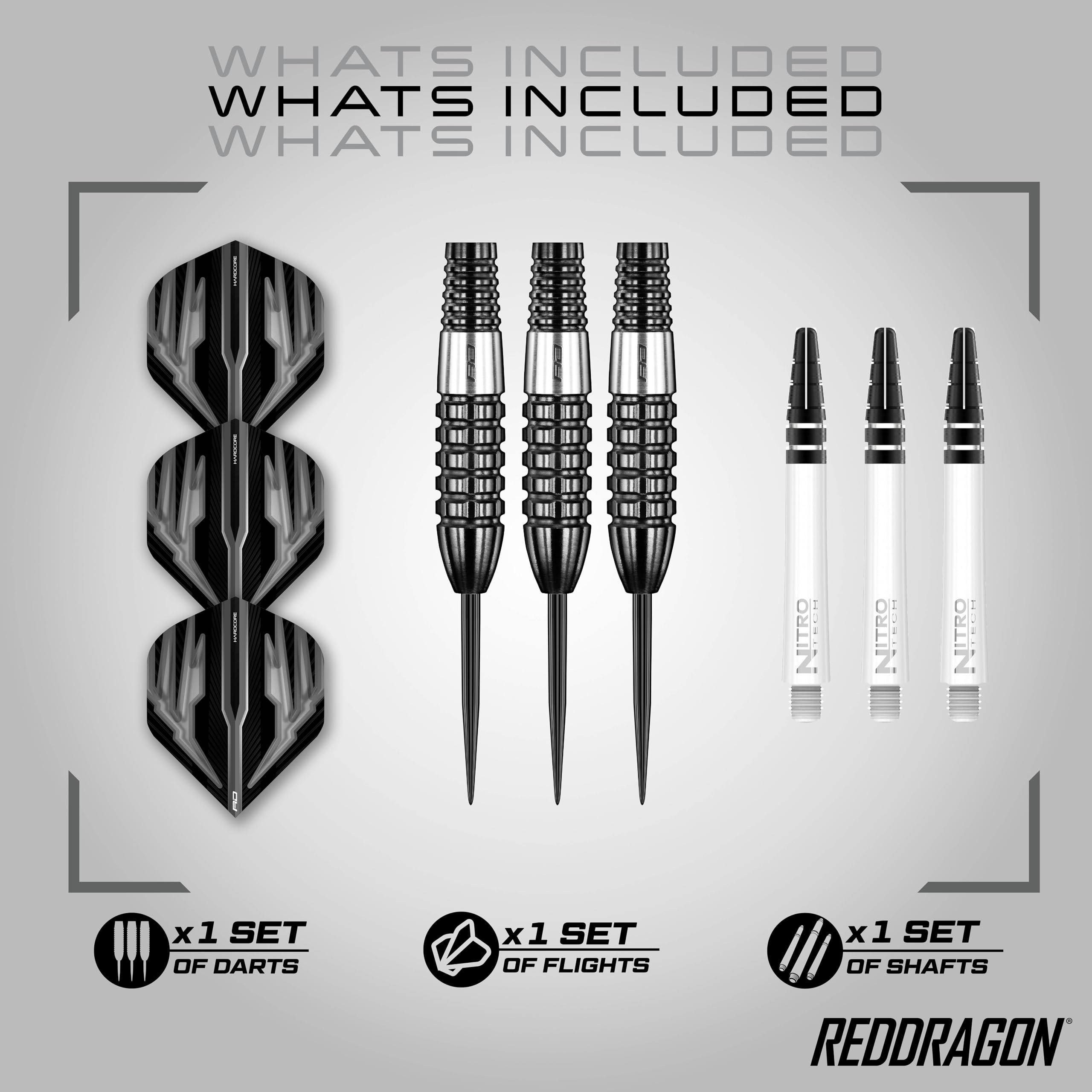 Red Dragon Carnage 3 & 4 Tungsten Steel Darts Set - 90% Tungsten Alloy with Flights, Shafts, Wallet & Checkout Card | Professional Darts for Tournaments & Home Practice | Perfect Gift for Dart Enthusiasts