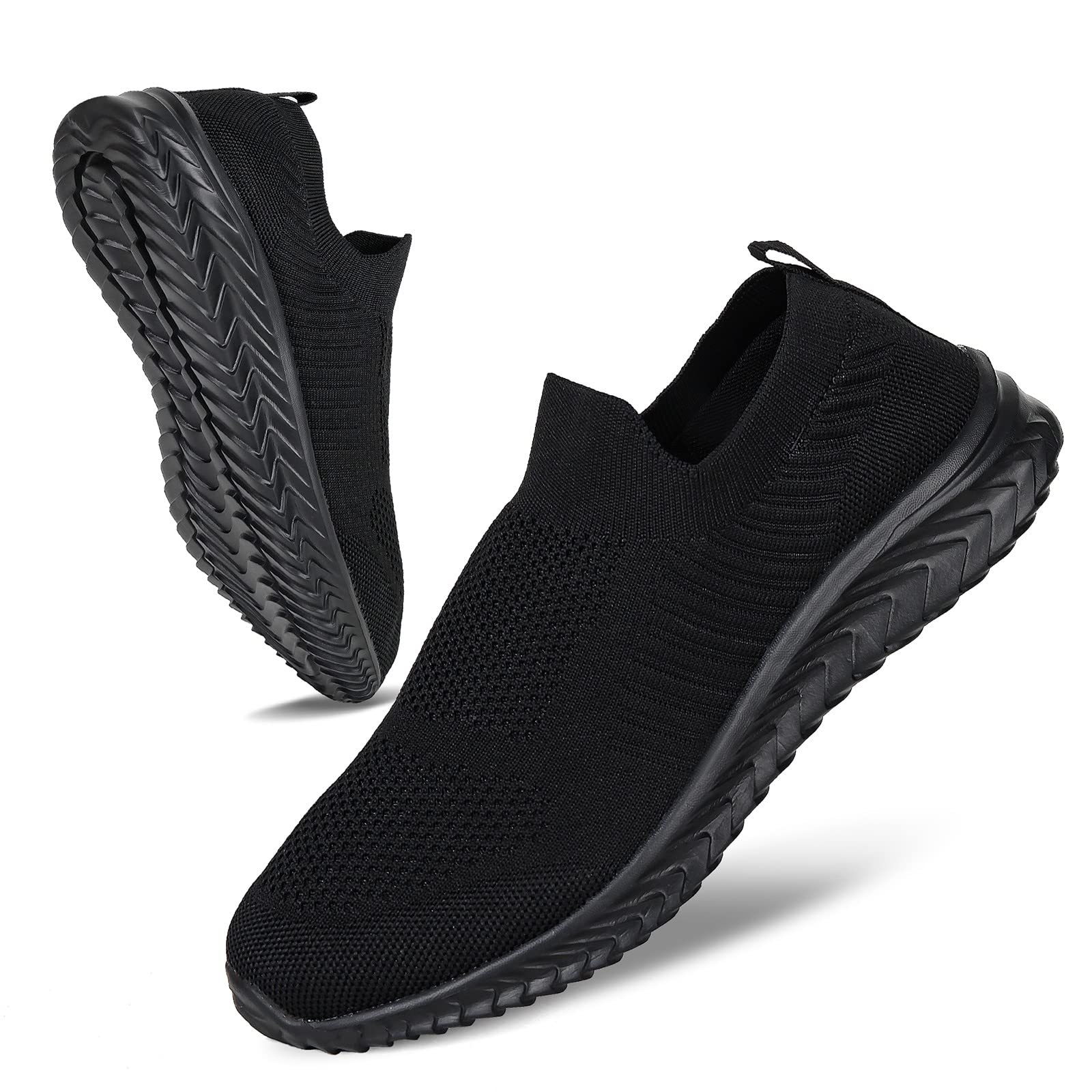 JIAFO Men's Slip-On Sneakers - Lightweight Breathable Mesh Walking Shoes for Men | Casual Athletic Running Shoes | Perfect for Gym, Workout & Everyday Wear