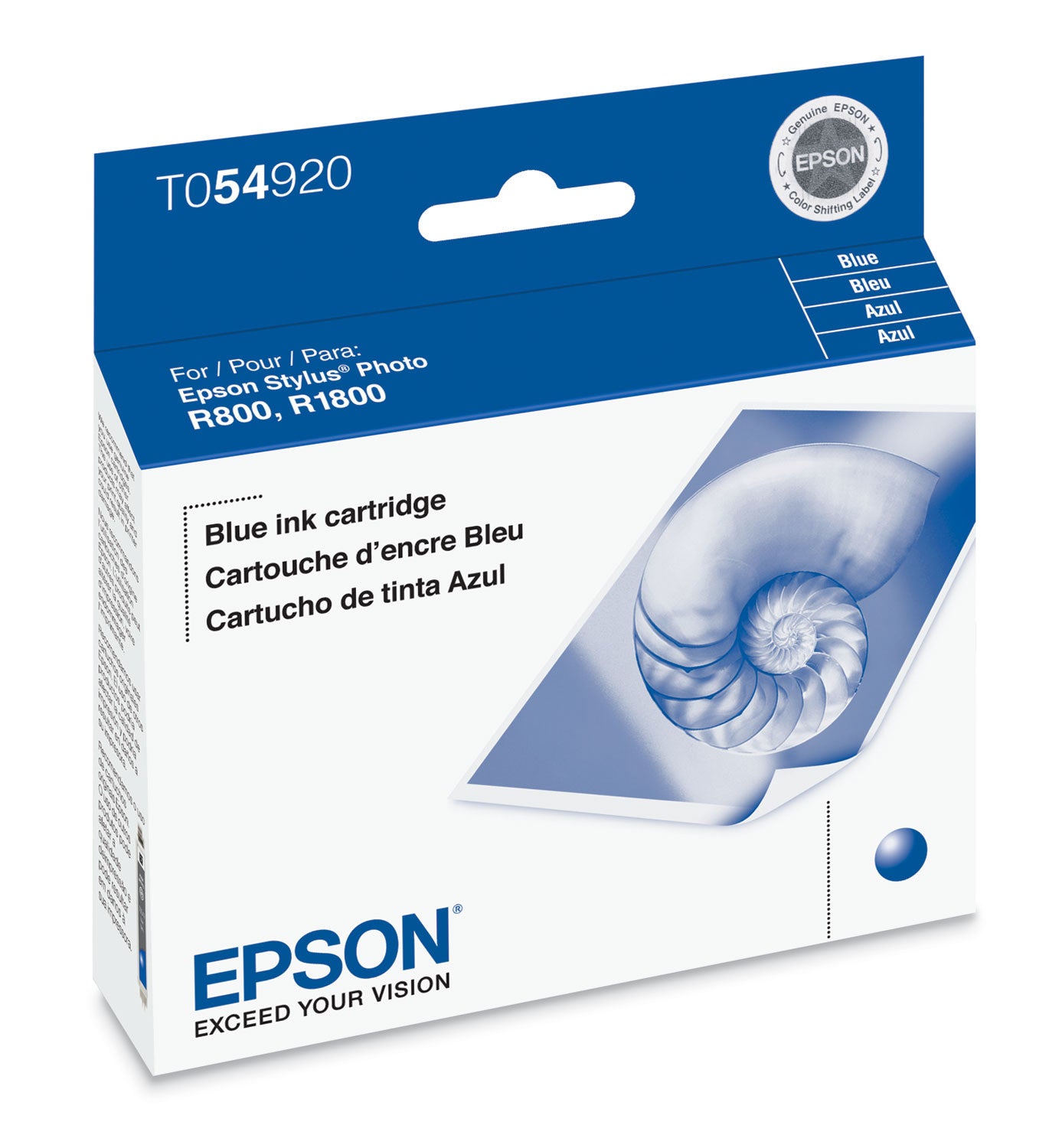 Epson T054920 R800 R1800 Printer Ink Cartridge - High-Quality Blue Ink for Photo Printing & Graphic Design | Compatible with Epson Stylus Photo R800 & R1800 Printers | Ideal for Home, Office & Professional Photo Studios