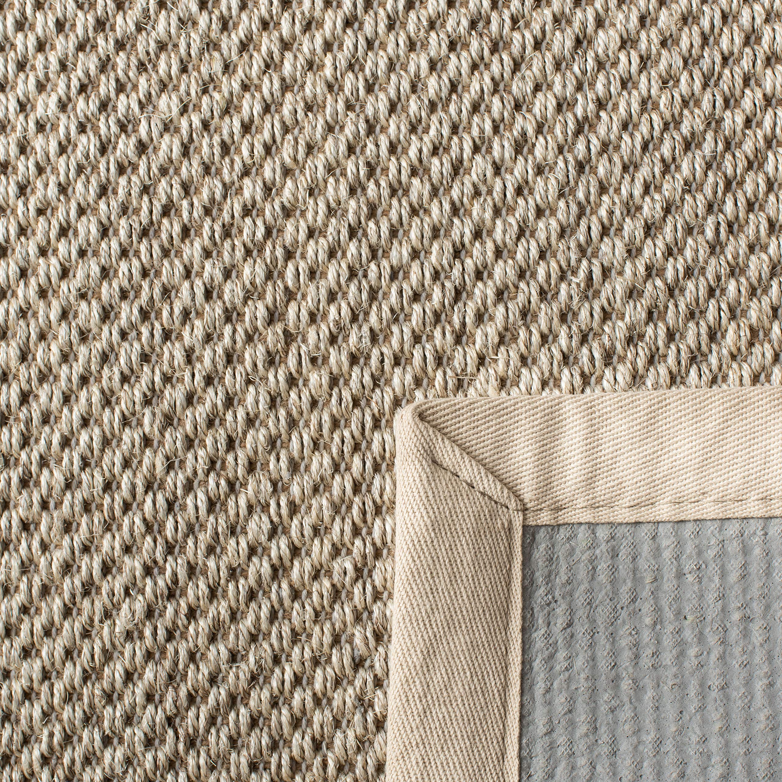 SAFAVIEH Natural Fiber Collection 6' x 9' Area Rug - Marble & Beige Sisal Border Design, Easy Care, Non-Slip, Durable for High Traffic Areas | Perfect for Living Room, Bedroom, Office & Entryway (NF143C)