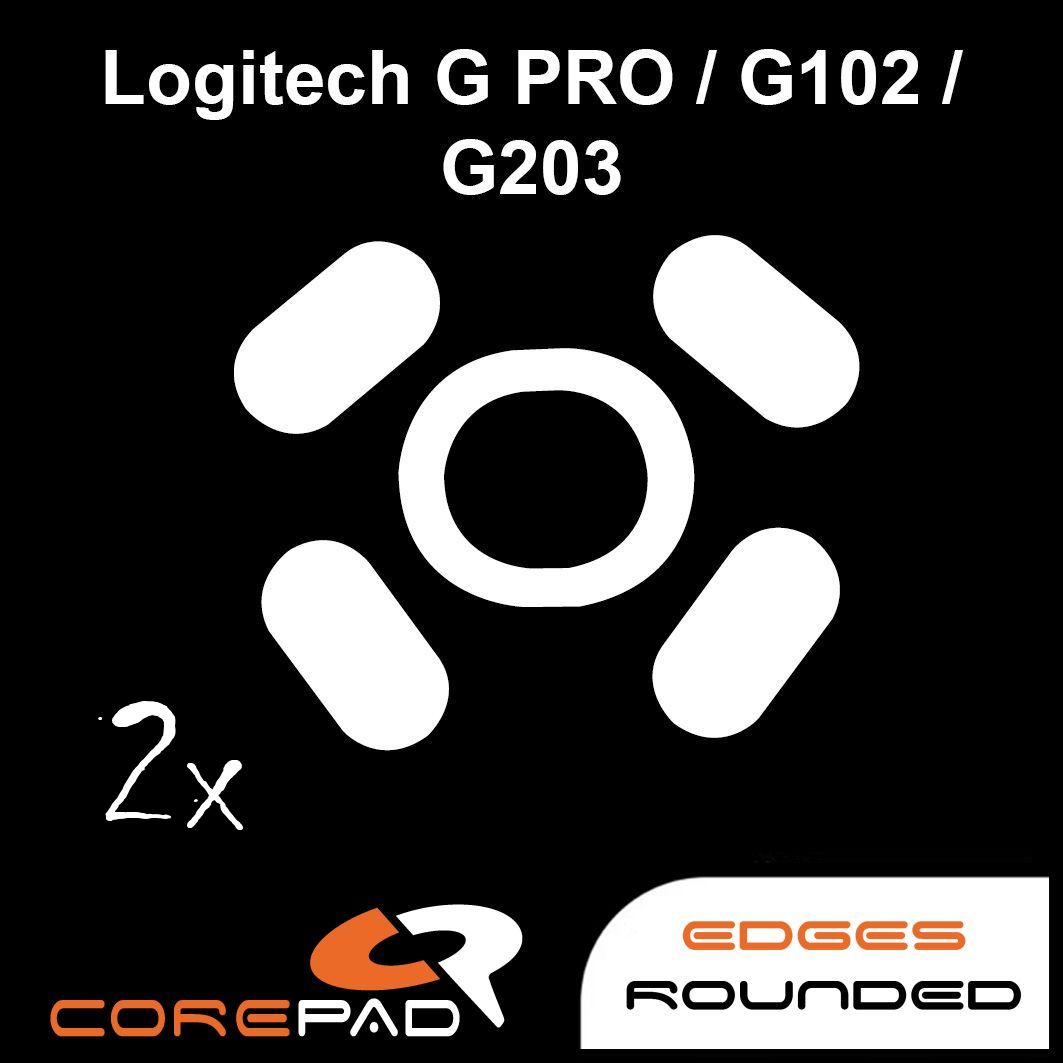 Corepad Skatez Mouse Feet for Logitech G Pro / G102 / G203 - Ultra Smooth Gliding Gaming Mouse Feet - Perfect for Esports, FPS & Competitive Gaming