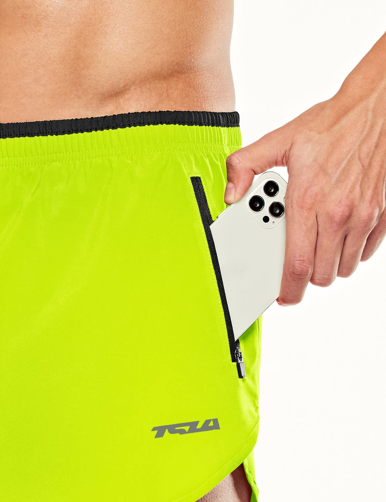 TSLA Men's 3 Inch Running Shorts - Quick Dry Mesh Athletic Shorts for Jogging, Workout & Marathon Training - Perfect for Gym, Outdoor Sports & Summer Activities