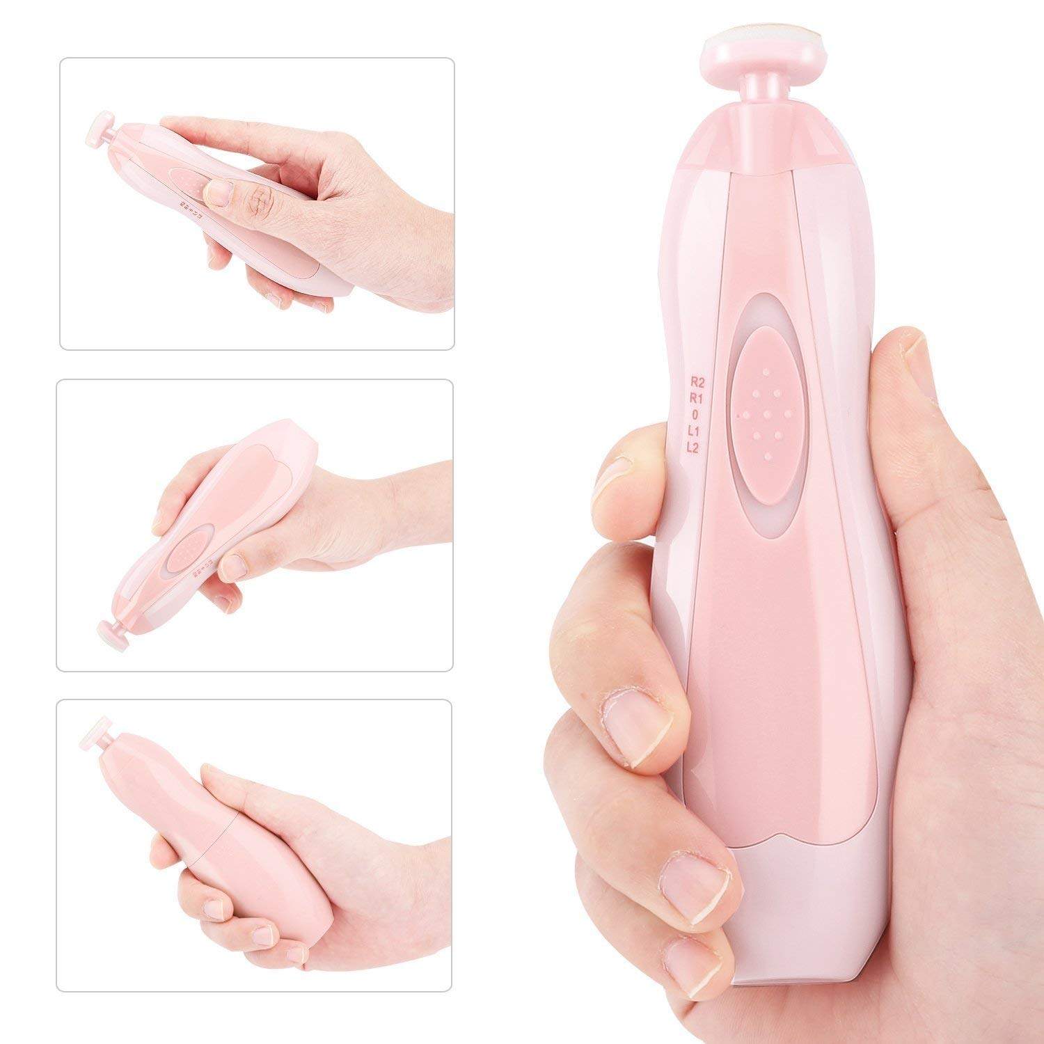 ORIGINAL MART Baby Nail Trimmer with LED Light - Safe Electric Nail Clippers Kit for Newborns, Infants & Toddlers - Gentle Fingernail & Toenail Care, Polish & Trimming - Perfect for Travel, Home Use & Baby Grooming Kits