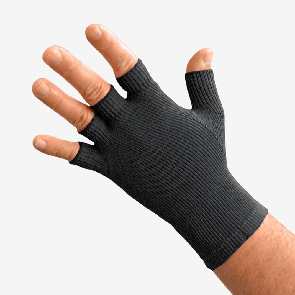 Exo Strong Compression Gloves 20-30 mmHg Quarter Finger for Arthritis, Carpal Tunnel & Hand Pain Relief - Ideal for Typing, Gaming & Daily Activities