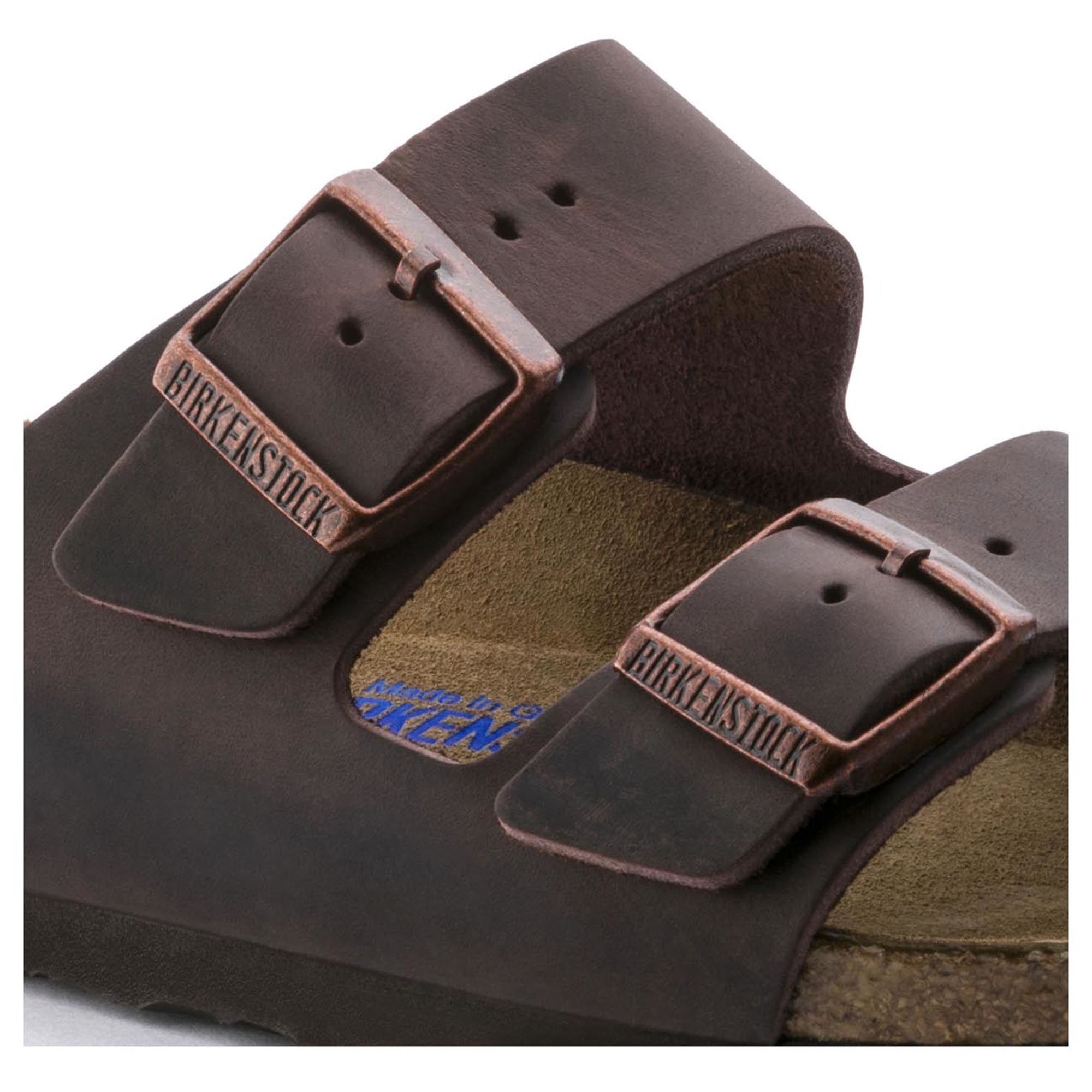 BIRKENSTOCK Arizona Soft Footbed Sandals - Unisex Habana Oiled Leather Comfort Shoes for Men & Women | Perfect for Casual Wear, Walking & Outdoor Activities