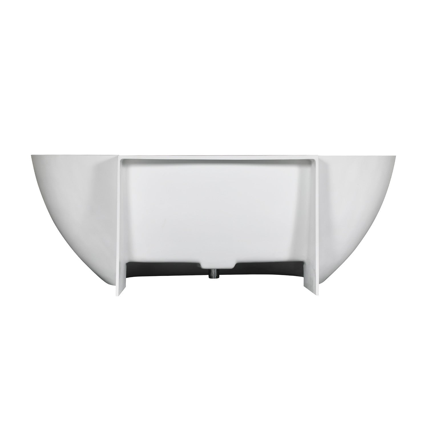Arcticstone 63-Inch Freestanding Oval Bathtub - Matte White Solid Surface Double-Ended Soaking Tub with Drain | Perfect for Luxury Bathrooms & Spa-Like Relaxation at Home