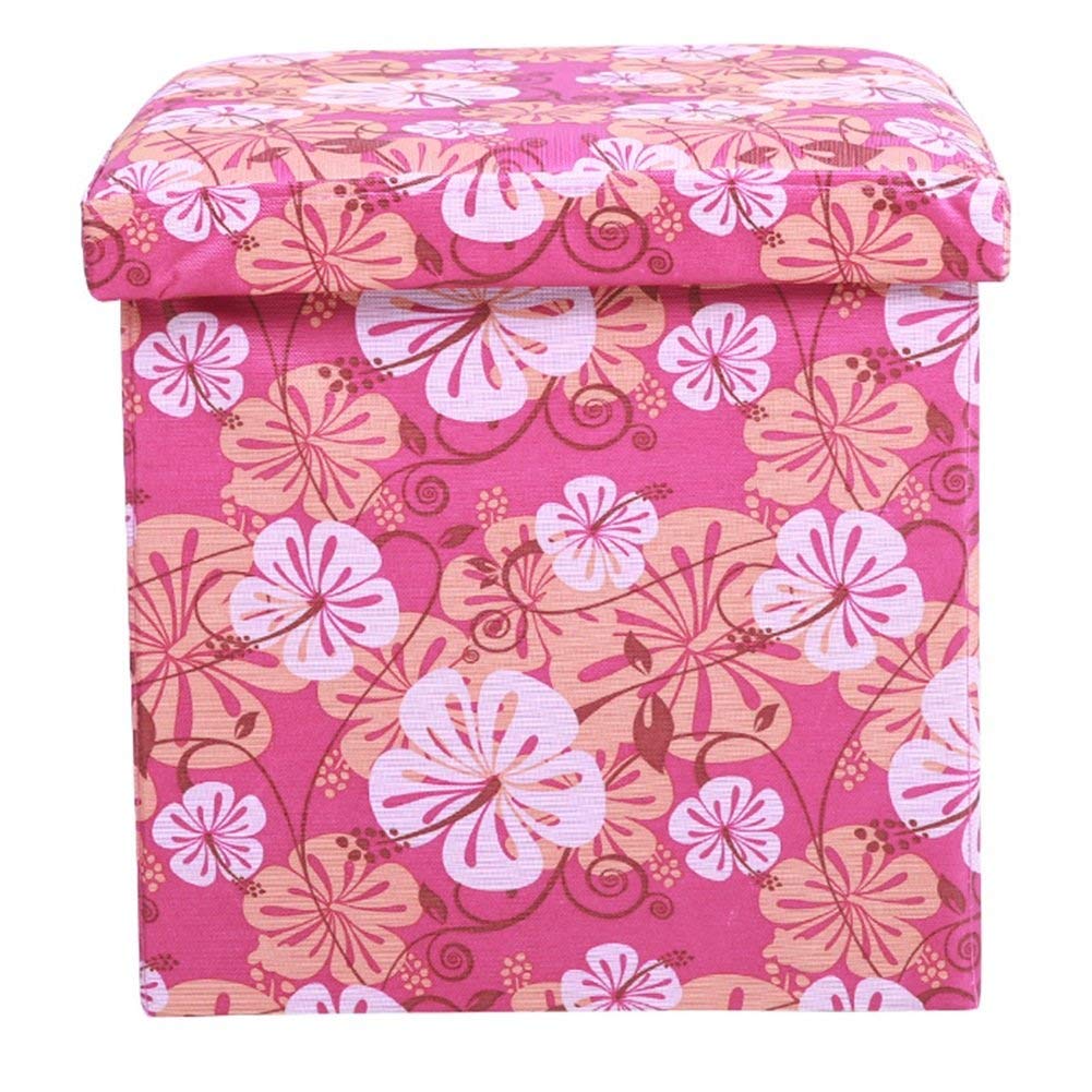 NC Storage Ottoman Bench with Oxford Cloth Floral Pattern - Multifunctional Shoe Storage Stool for Living Room, Bedroom, Entryway & Dressing Table - Perfect for Homes, Shopping Malls & Shoe Stores (Style-5) - Organize Shoes, Blankets & Home Decor