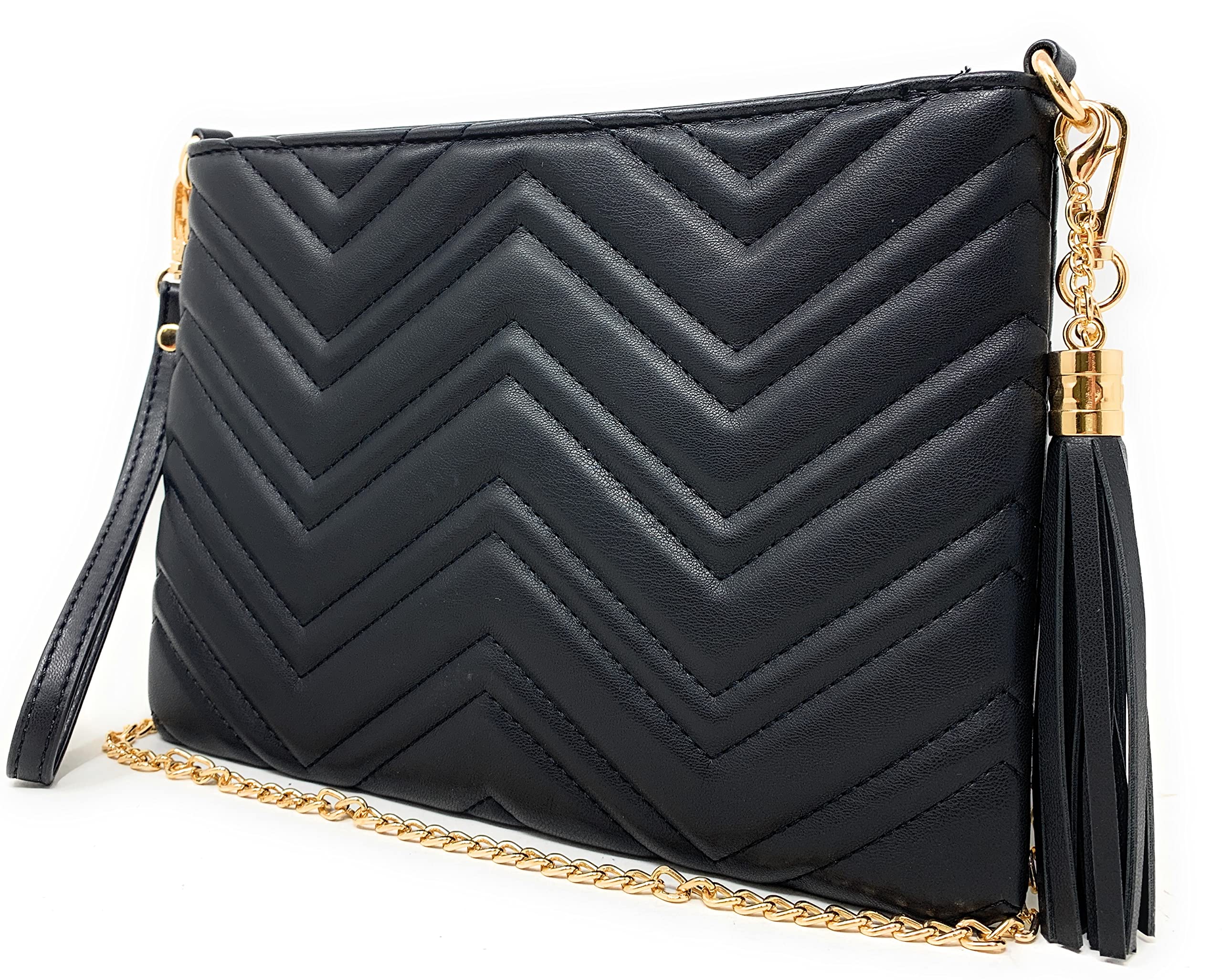 Lola Mae Women's Wristlet Handbag - Quilted Small Crossbody Clutch Purse for Everyday Use, Date Night & Special Occasions