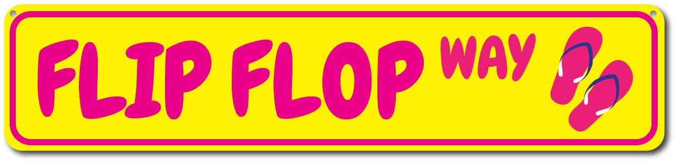ZMKDLL Flip Flop Metal Sign - 16