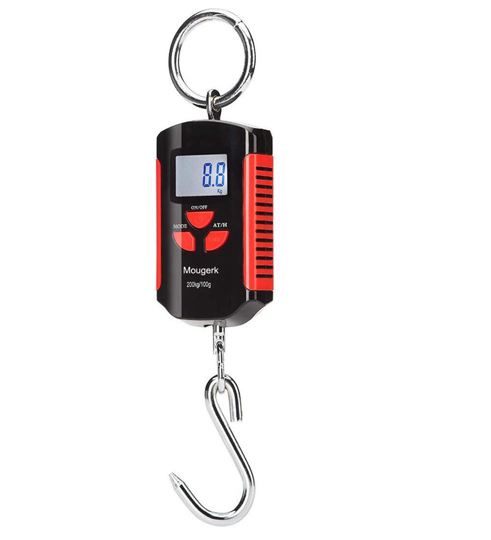 Digital Hanging Scale 440lb/200kg - Portable Heavy Duty Crane Scale with LCD Display - Perfect for Shipping, Fishing, Hunting, and Industrial Weighing (Batteries Not Included)