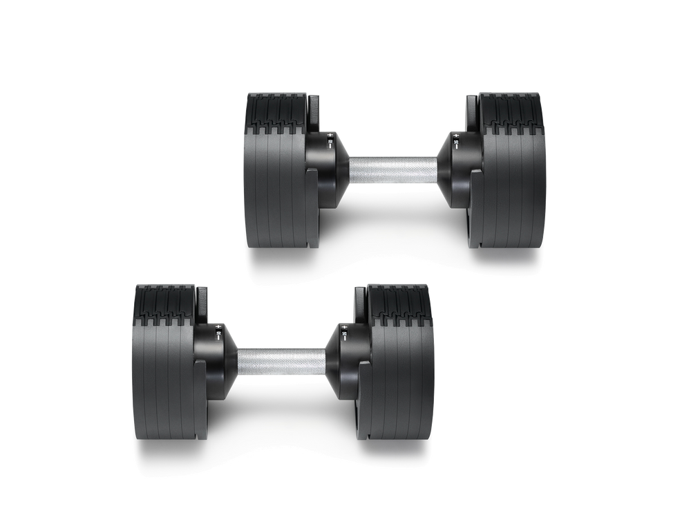NÜOBELL 50lb Adjustable Dumbbell Set - Premium Home Gym Equipment for Strength Training & Weightlifting - Perfect for Home Workouts, CrossFit, and Fitness Enthusiasts