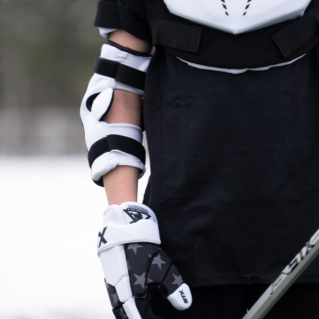 STX Stallion 75 Youth Lacrosse Starter Set - 3-Piece Protective Gear (Shoulder Pads, Arm Guards, Gloves) for Kids & Beginners | Perfect for Training, Practice & Youth League Games