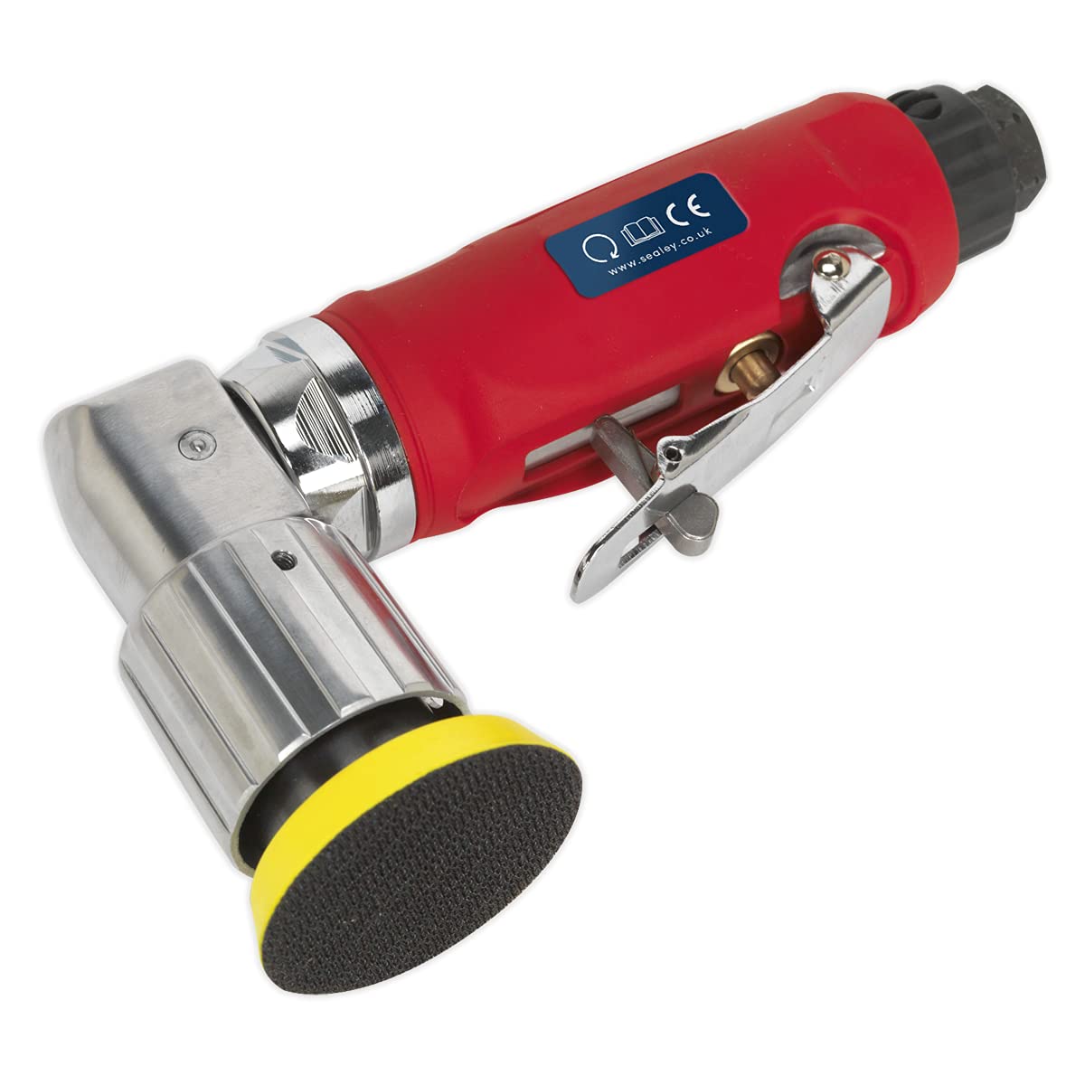 Sealey GSA70 50mm Mini Disc Air Orbital Sander - Compact & Powerful Pneumatic Sander for Woodworking, Metal Polishing & DIY Projects