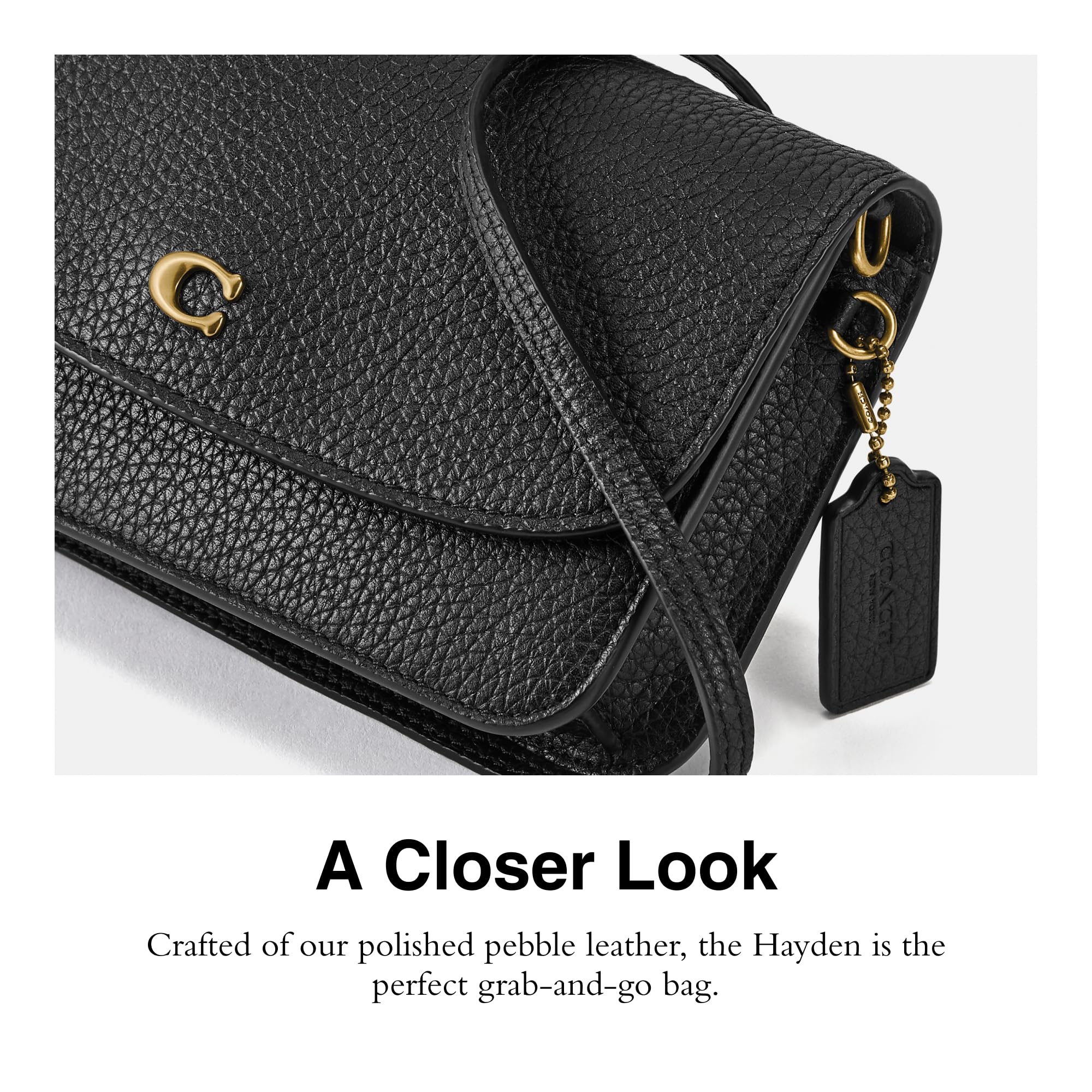 Coach Women's Polished Pebble Leather Hayden Crossbody Bag - Stylish Shoulder Purse for Everyday Use, Work & Date Night