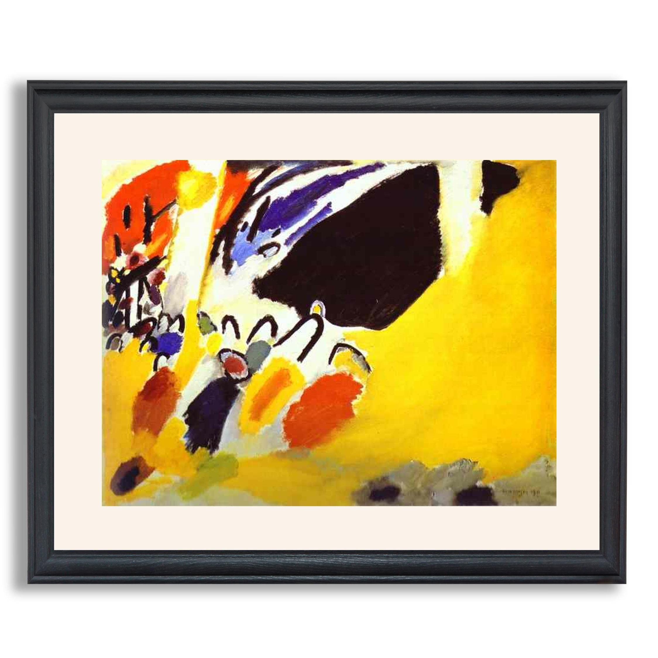 Wassily Kandinsky Impression III Concert Framed Art Print - High Quality Painting Reproduction Poster in Wood Frame | Wall Decor for Living Room, Bedroom & Office | Perfect Gift for Art Lovers & Home Decor