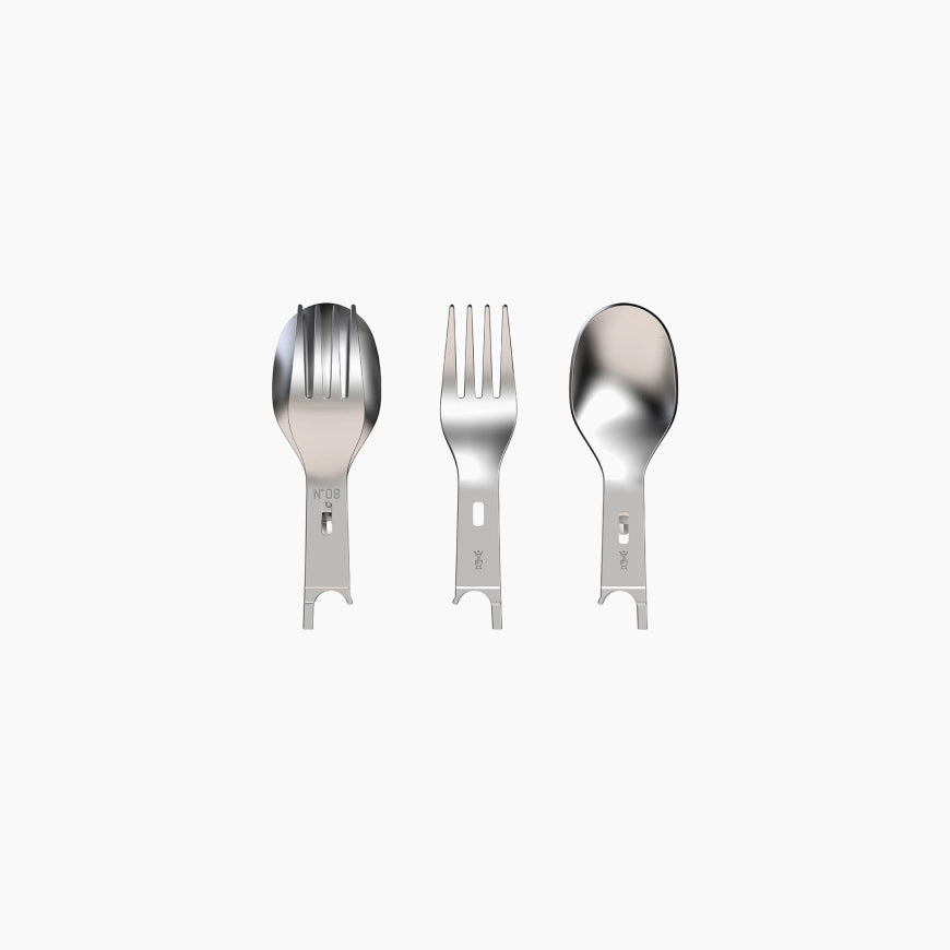 Opinel Picnic Set with Spoon and Fork - Compact Outdoor Cutlery for Camping, Hiking & Travel