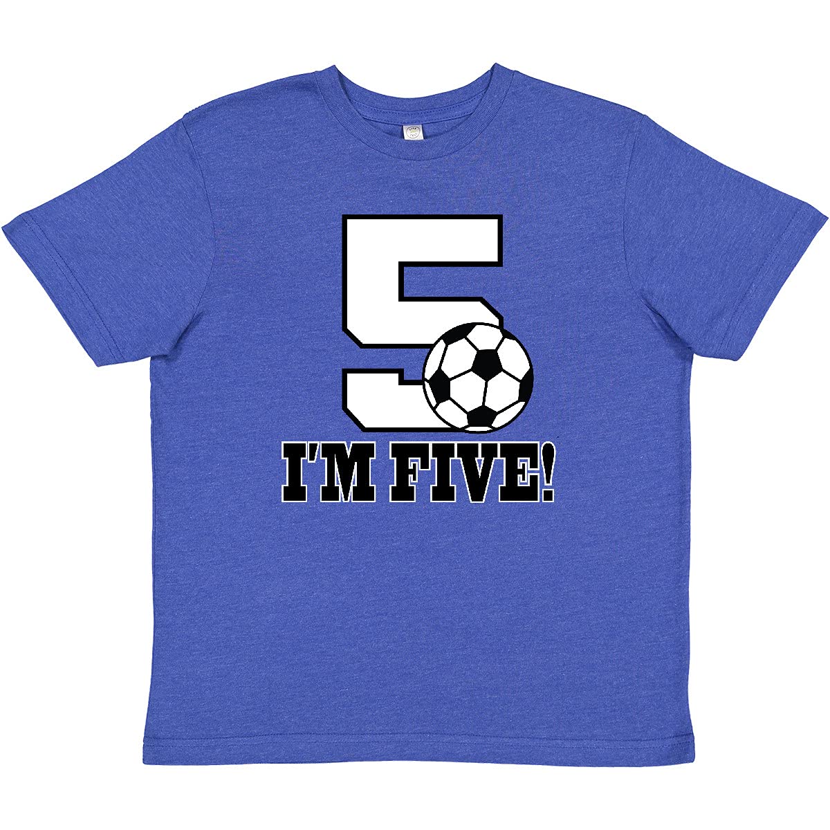 Inktastic 5th Birthday Soccer T-Shirt for 5 Year Old Boys & Girls - Fun Youth Soccer Party Outfit & Gift Idea